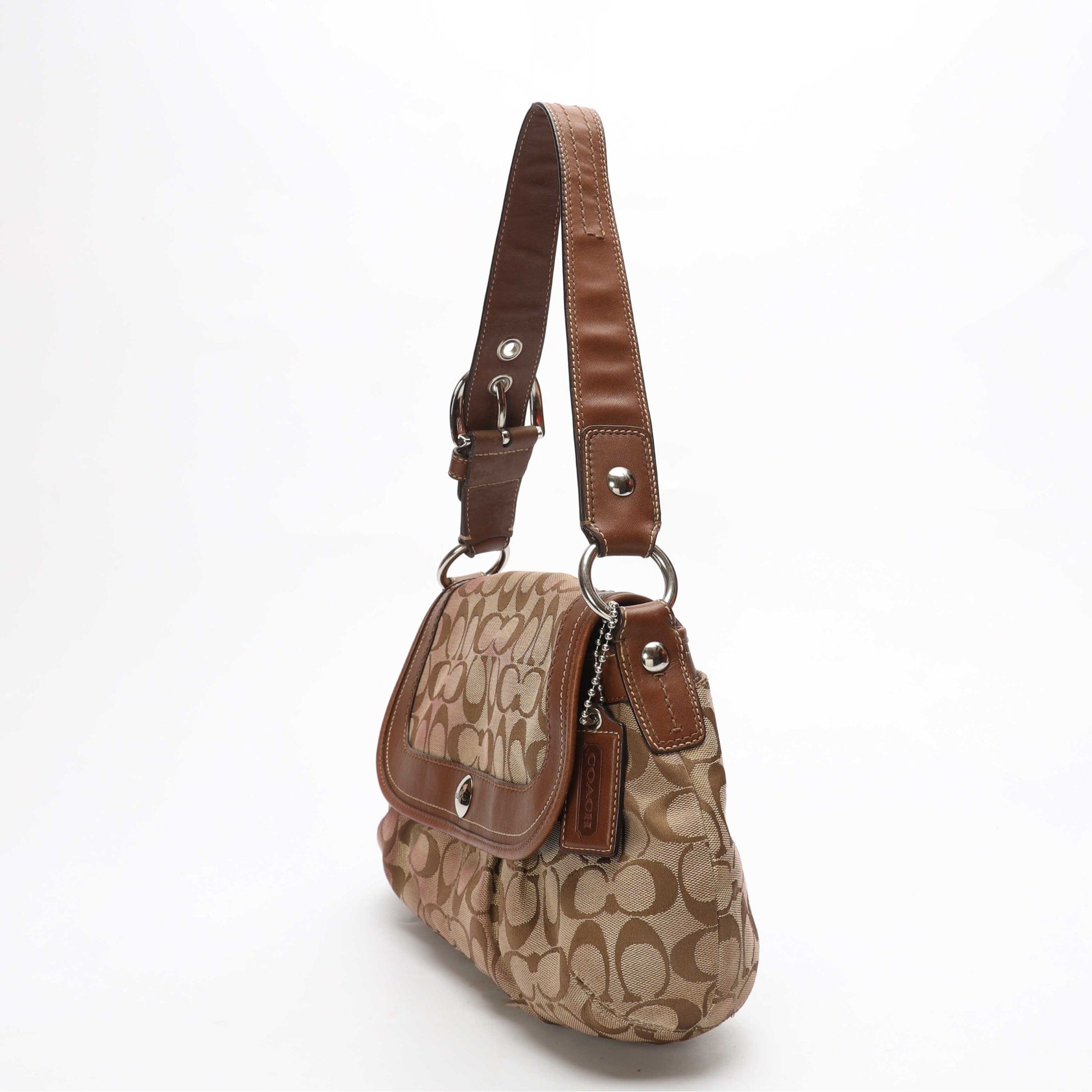 Coach Soho Brown Logo Shoulder Bag