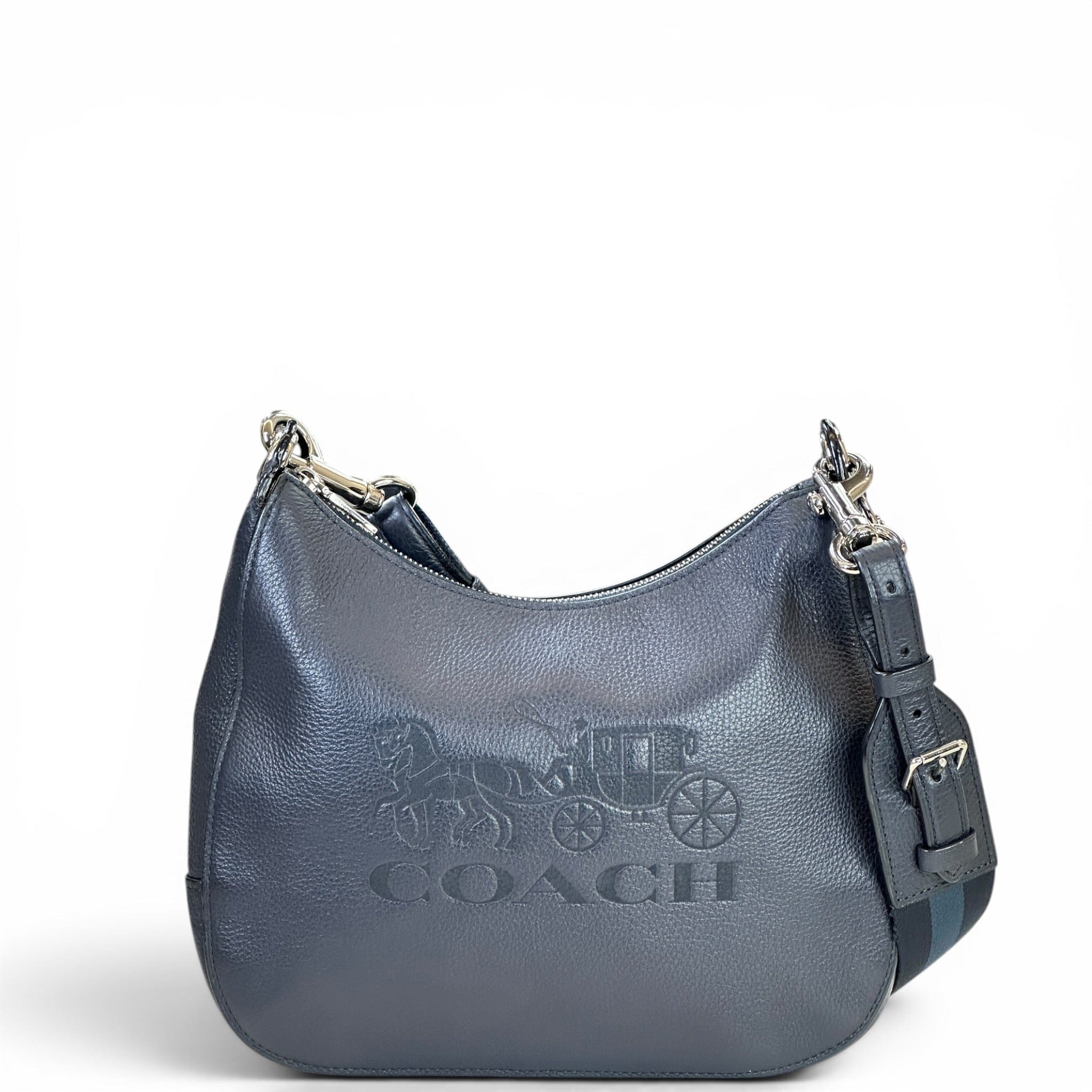 Coach Jes Hobo Blue Leather Bag
