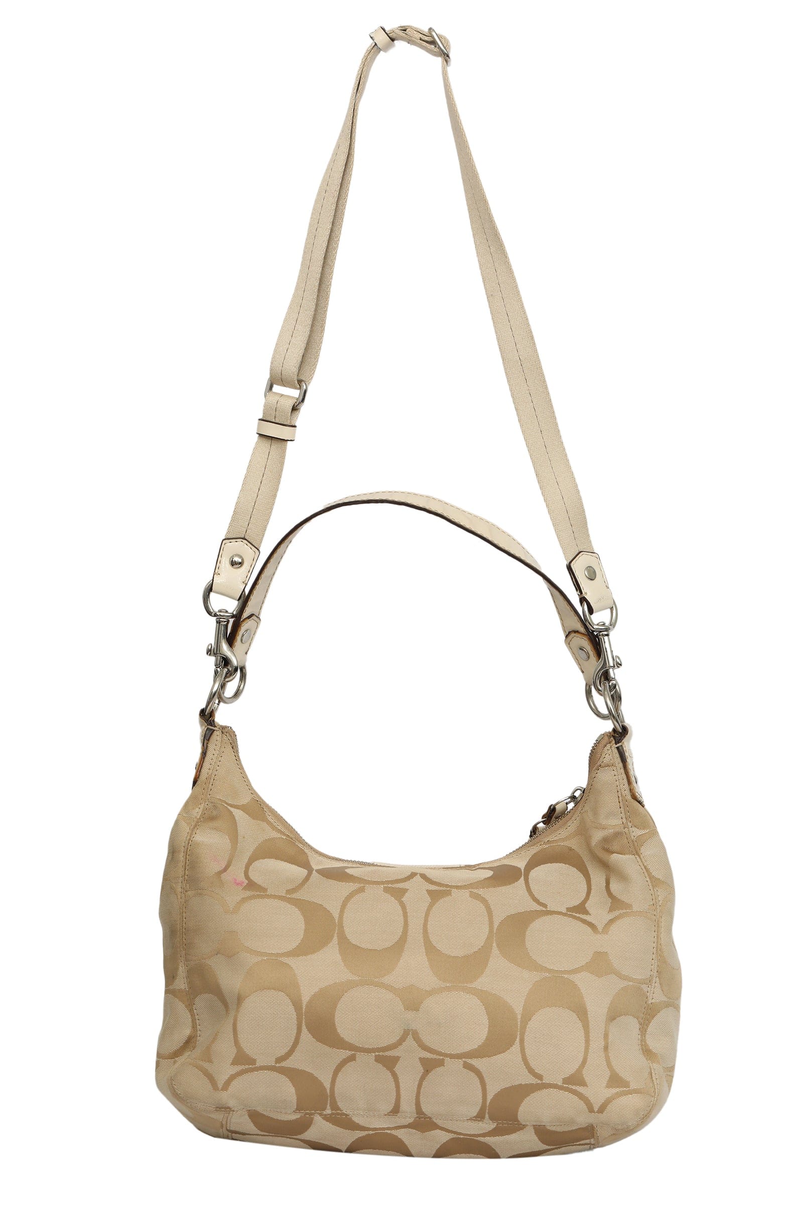 Coach Monogram Beige Shoulder Bag