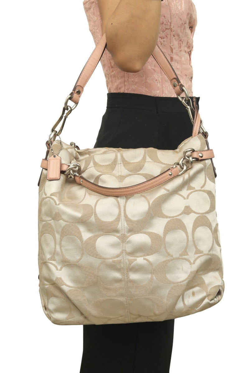 Coach Monogram Canvas Shoulder Bag Rt196 - 10