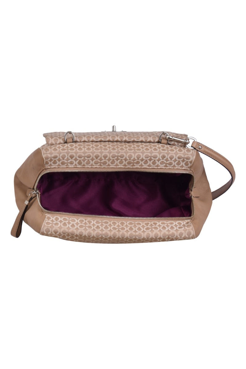 Coach Beige Monogram Shoulder Bag
