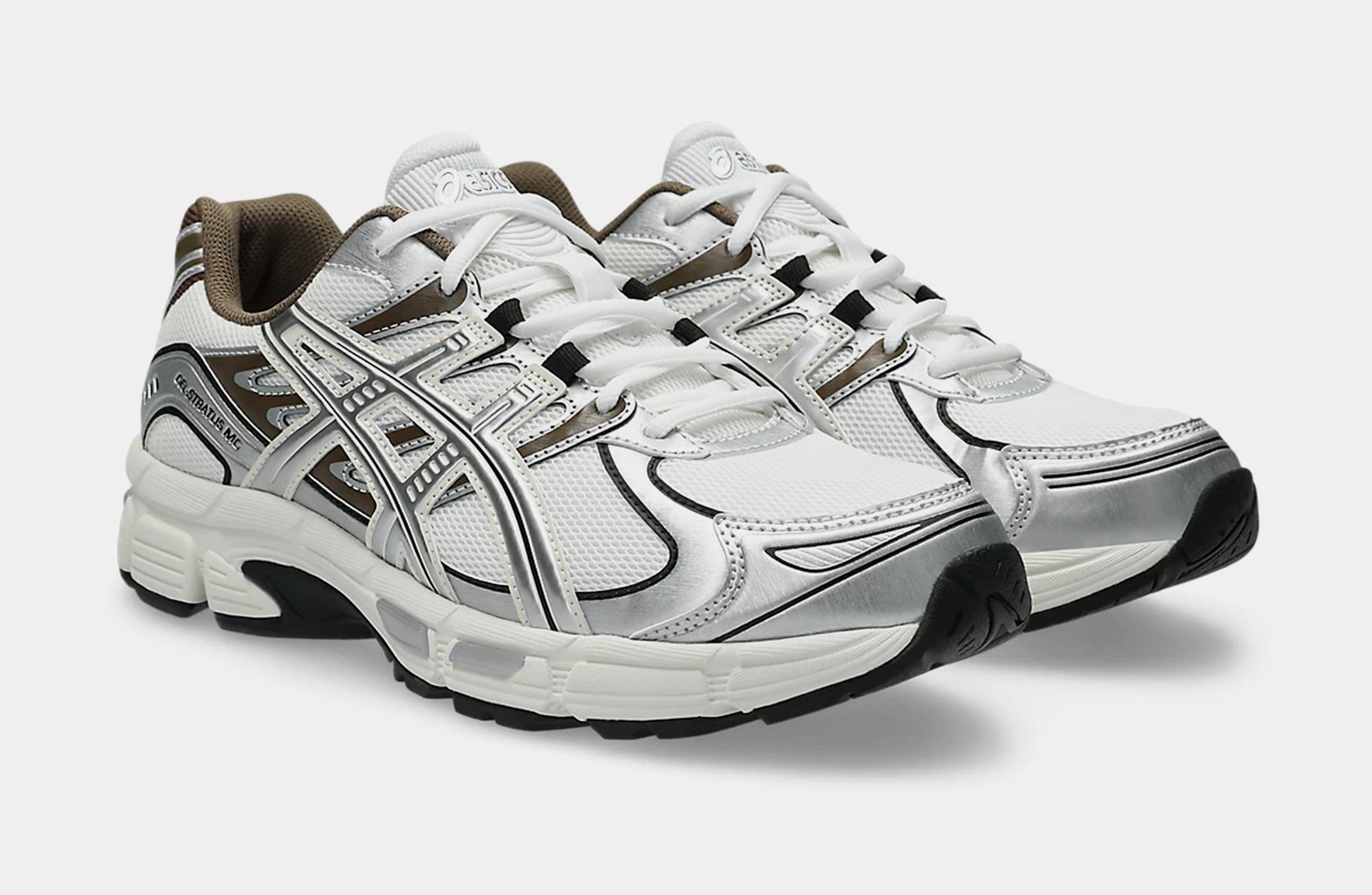 ASICS Gel Stratus MC Mens Running Shoes (White/Clay Canyon)