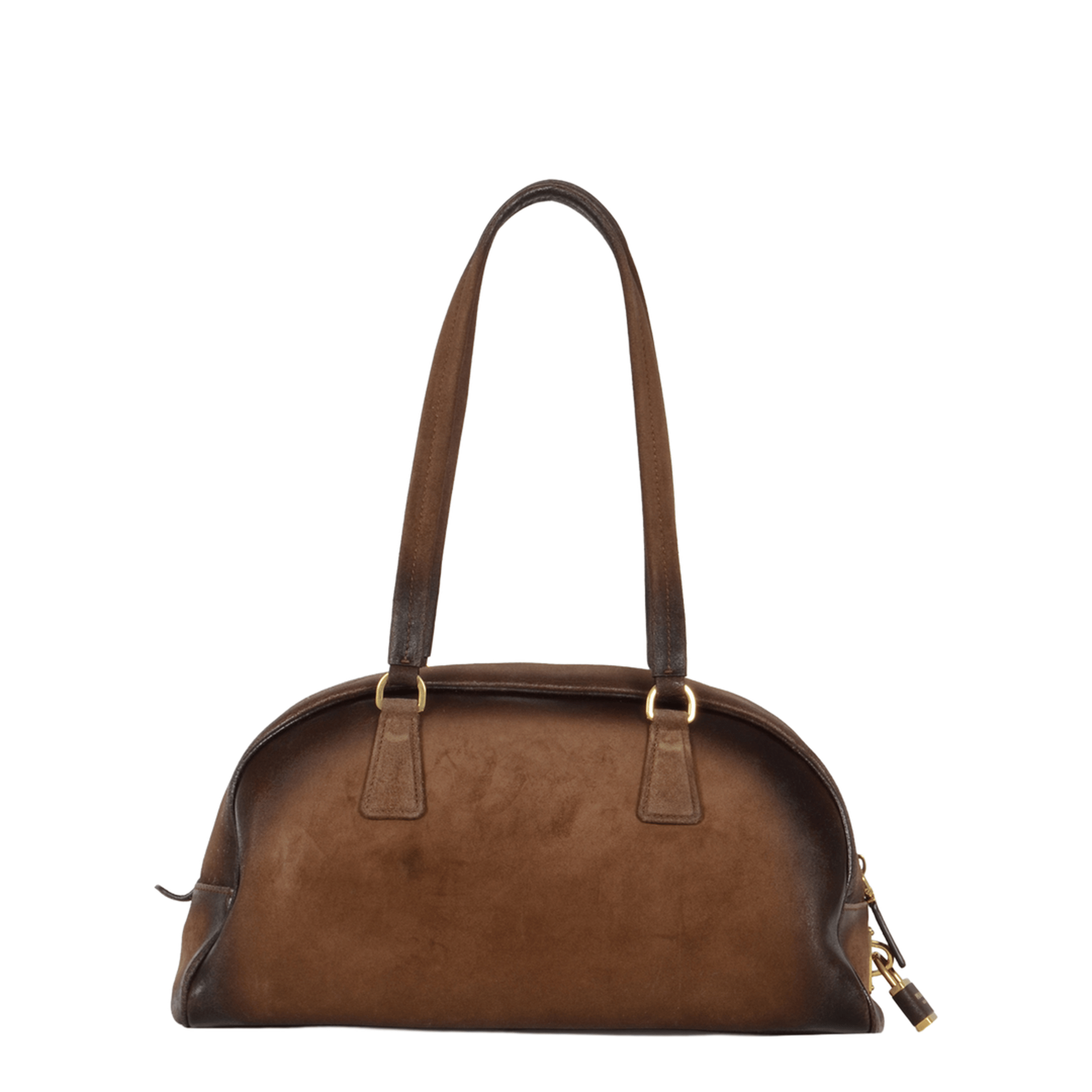 Prada Bowling Medium Calfskin Bag - Cocoa Brown