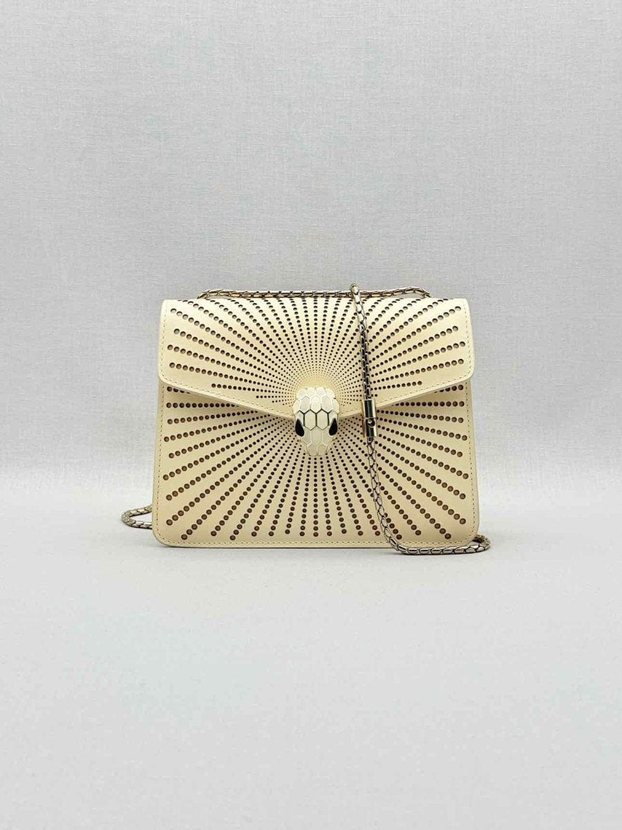 Bvlgari Serpenti Beige Laser Cut Crossbody