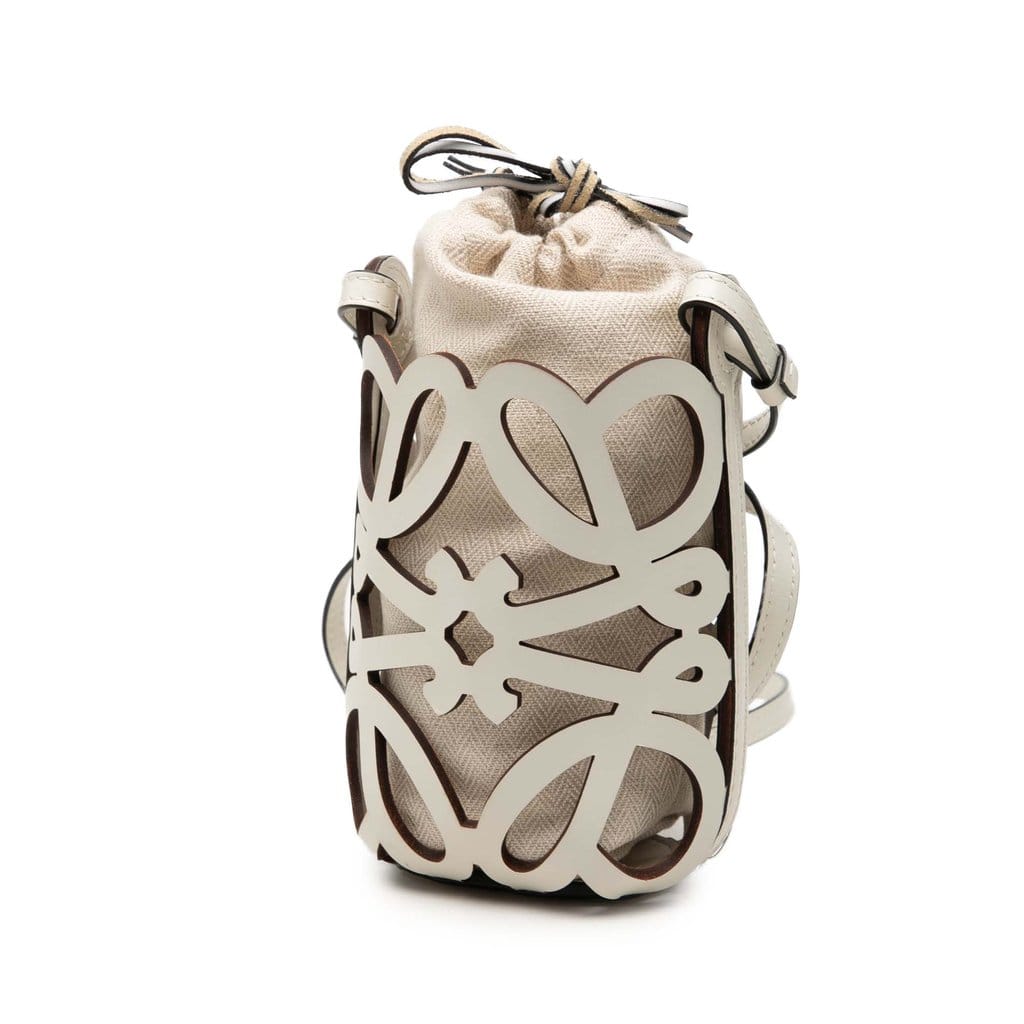 Loewe Anagram Leather Cut Out Pocket Crossbody