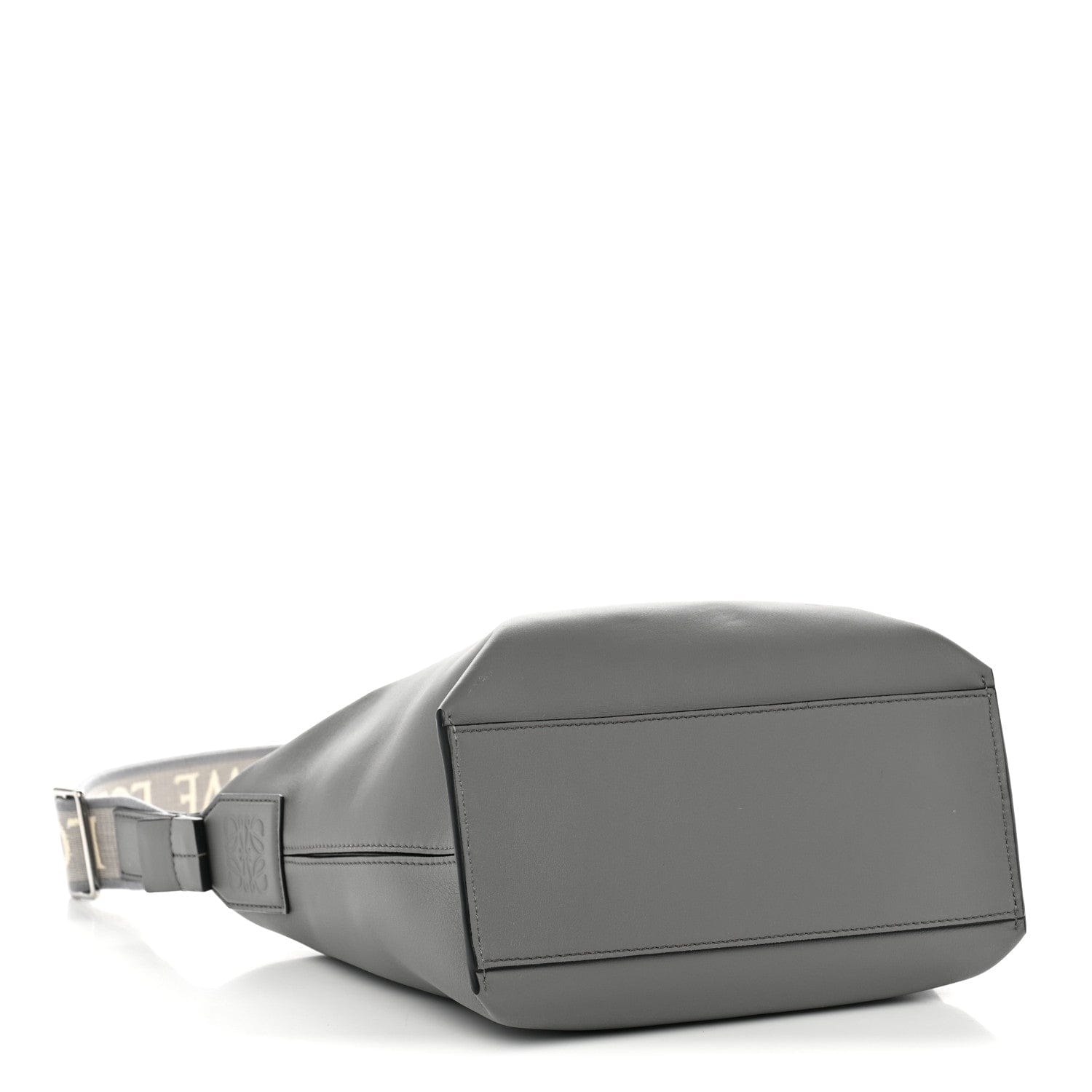 Loewe Supple Smooth Calfskin Jacquard Small Cubi Crossbody Bag Asphalt Grey