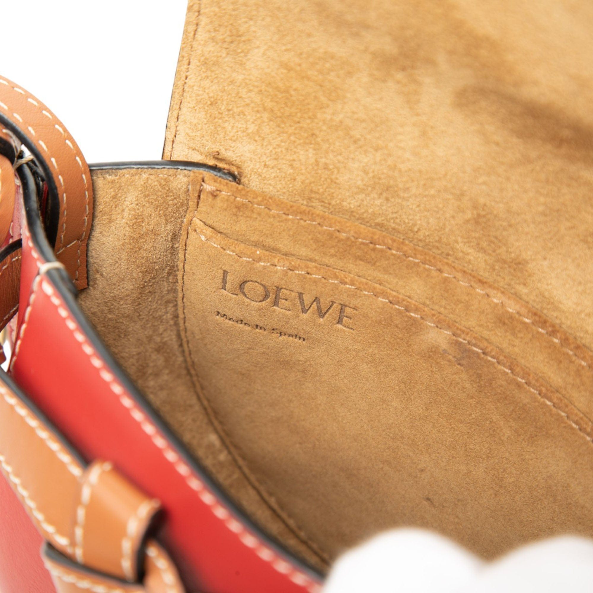 Loewe Mini Tricolor Leather Gate Crossbody