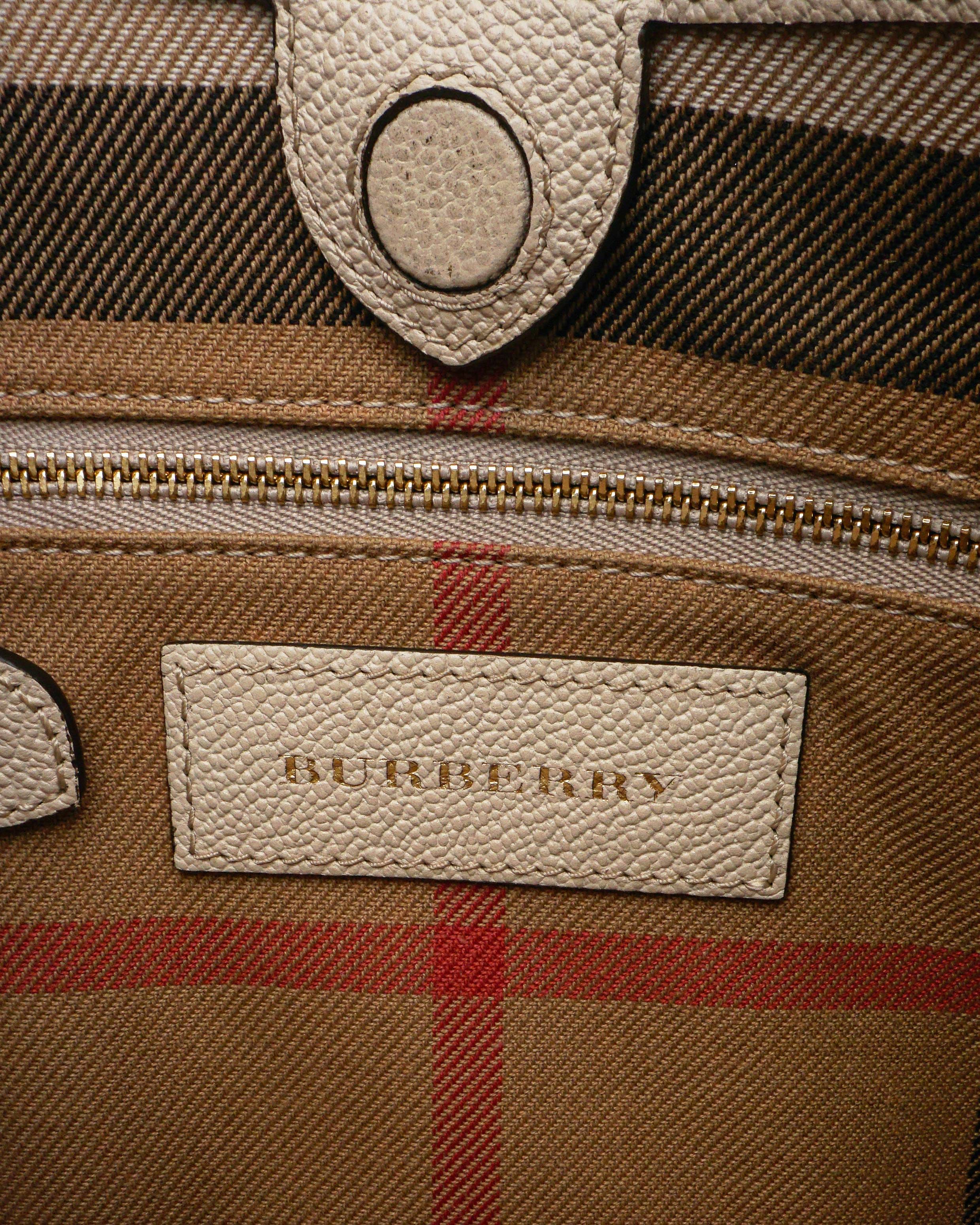 Burberry Elmstone Small Leather Hobo Bag