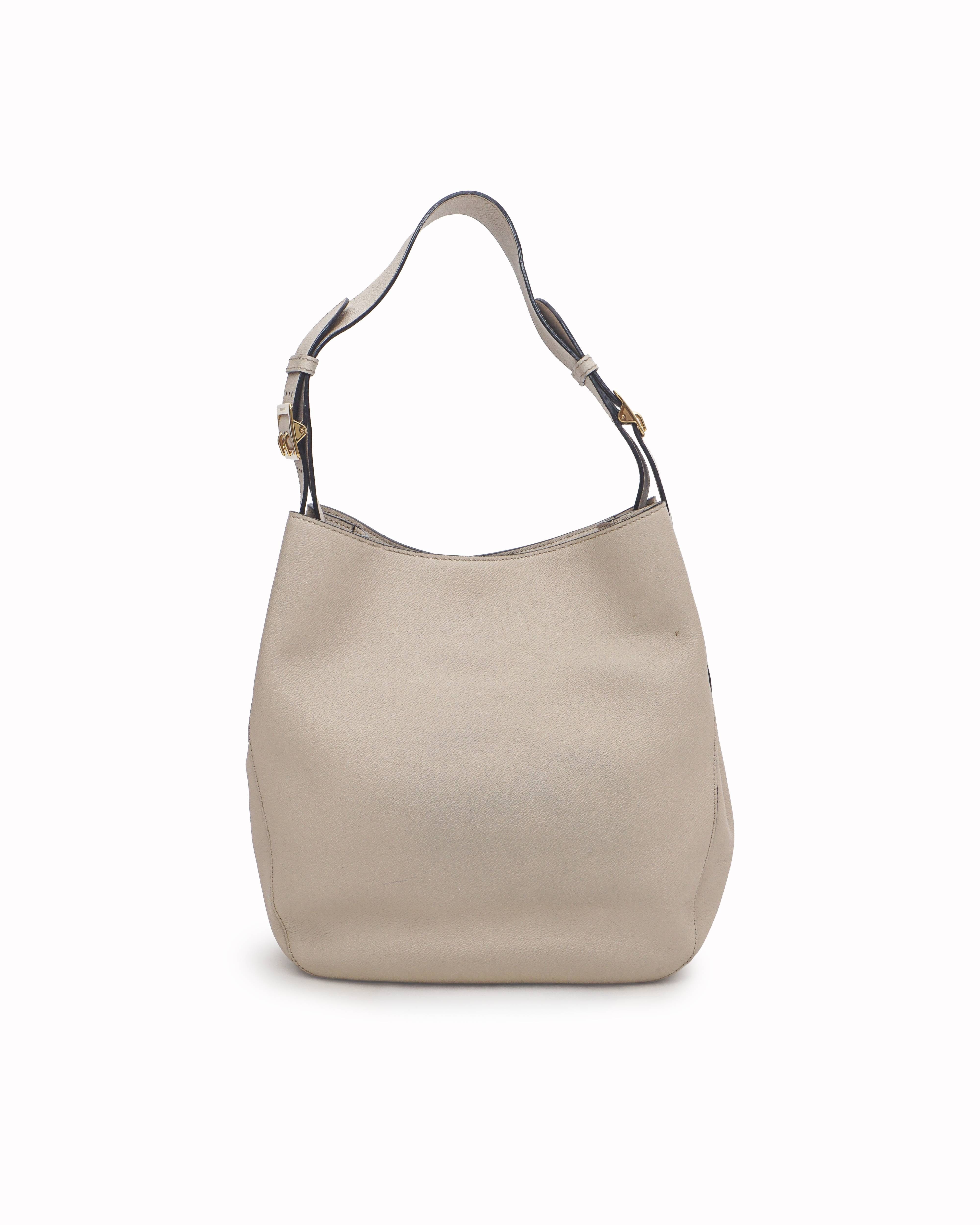 Burberry Elmstone Small Leather Hobo Bag