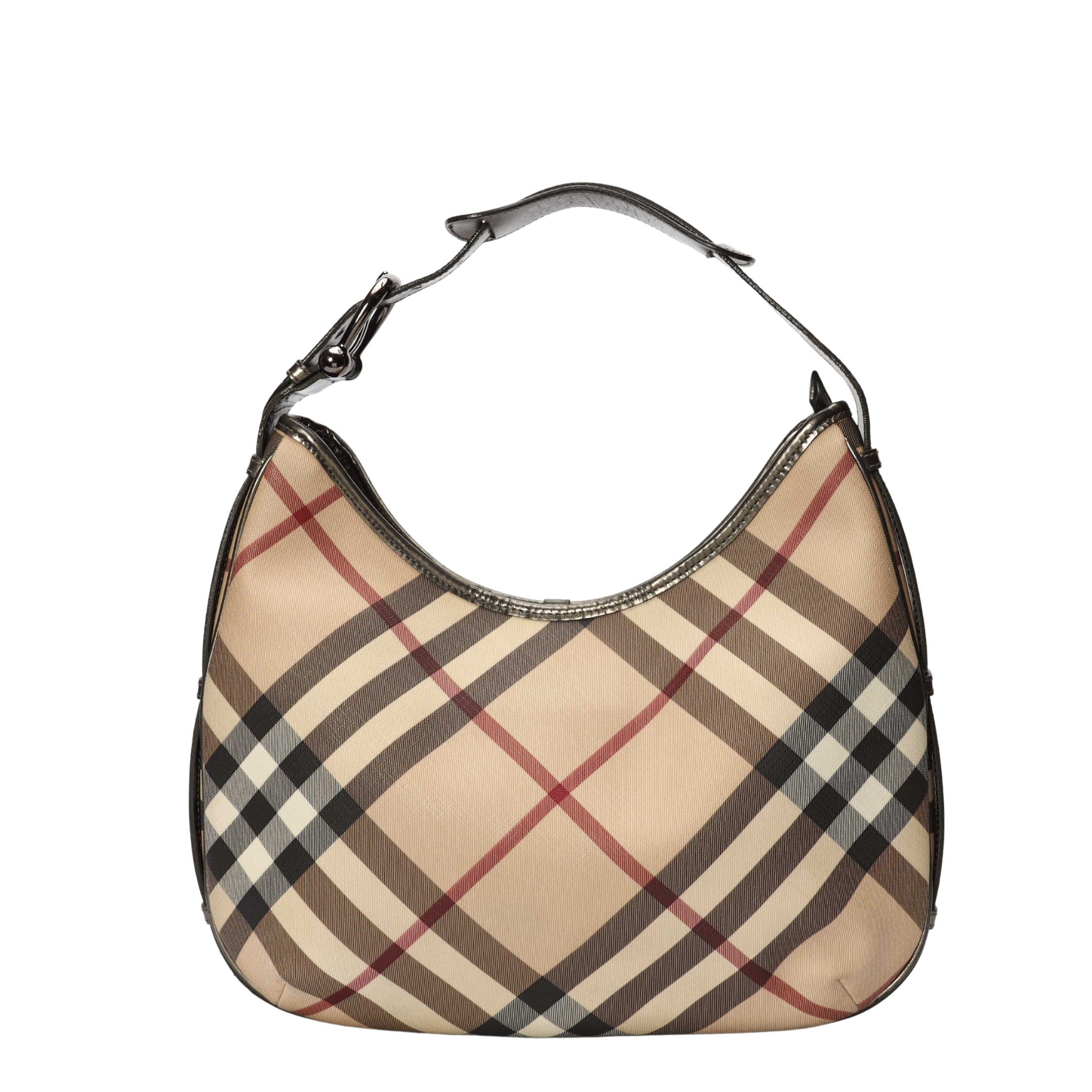 Burberry Beige Nova Check Barton Hobo Bag