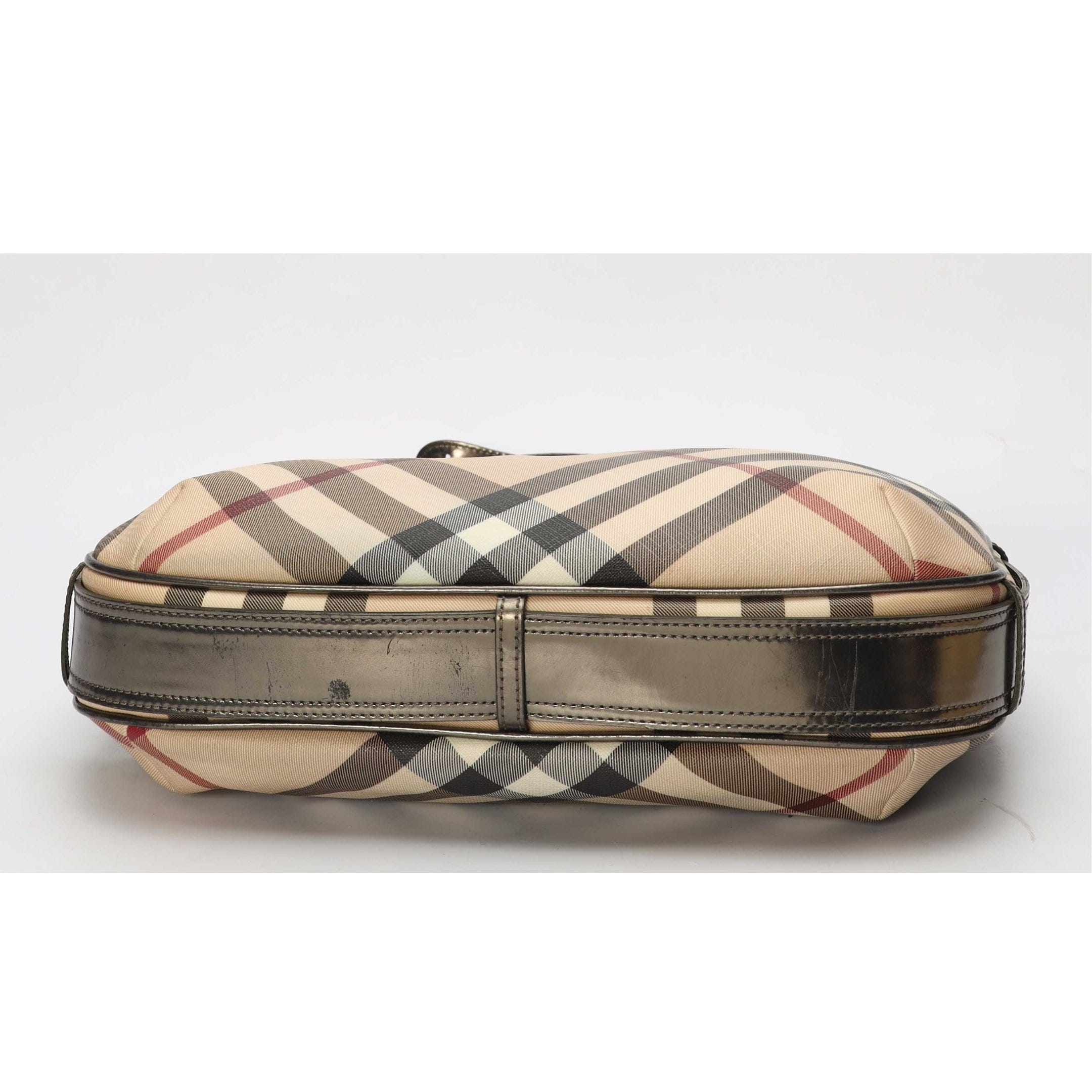 Burberry Beige Nova Check Barton Hobo Bag