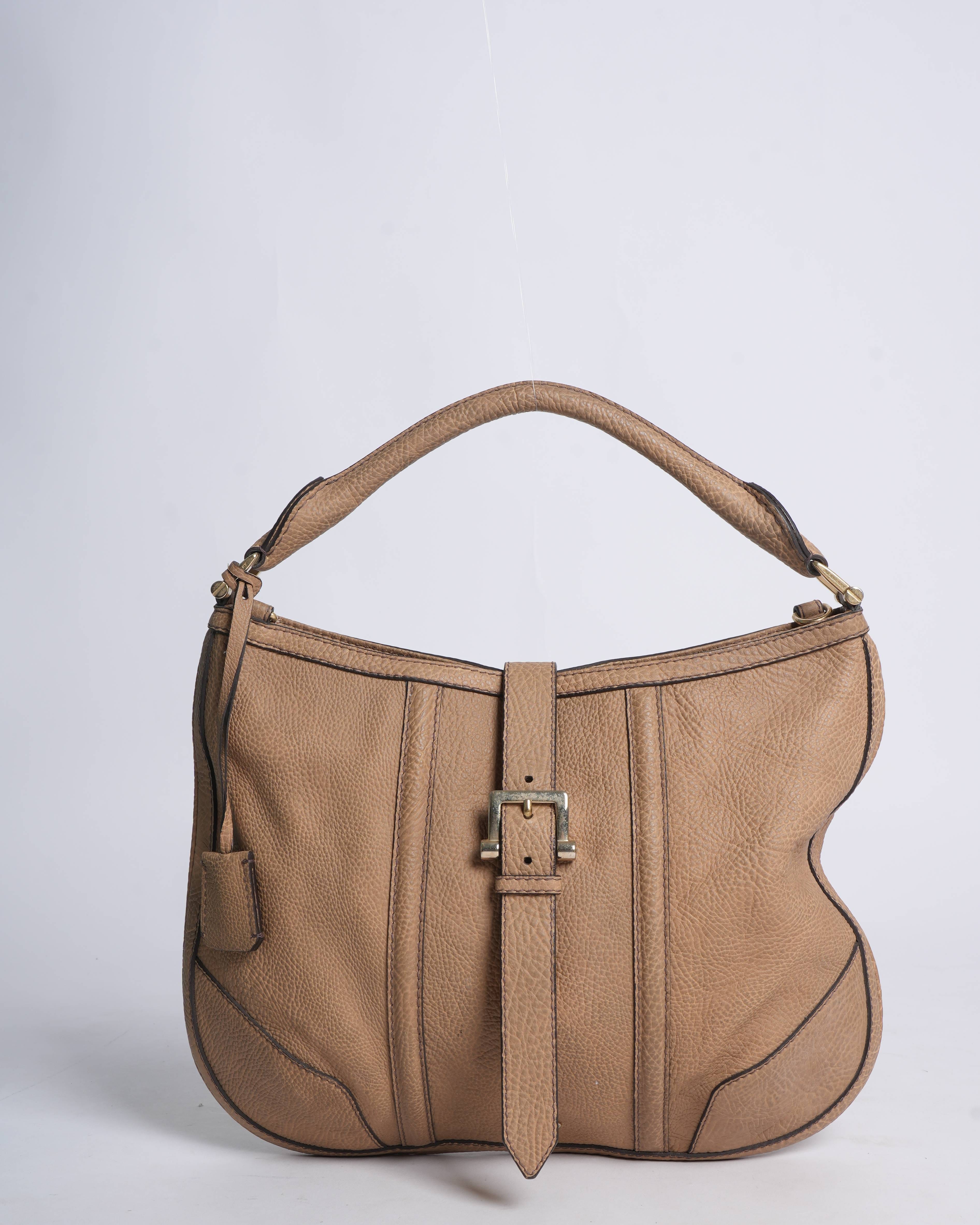 Burberry laeather large hobo bag