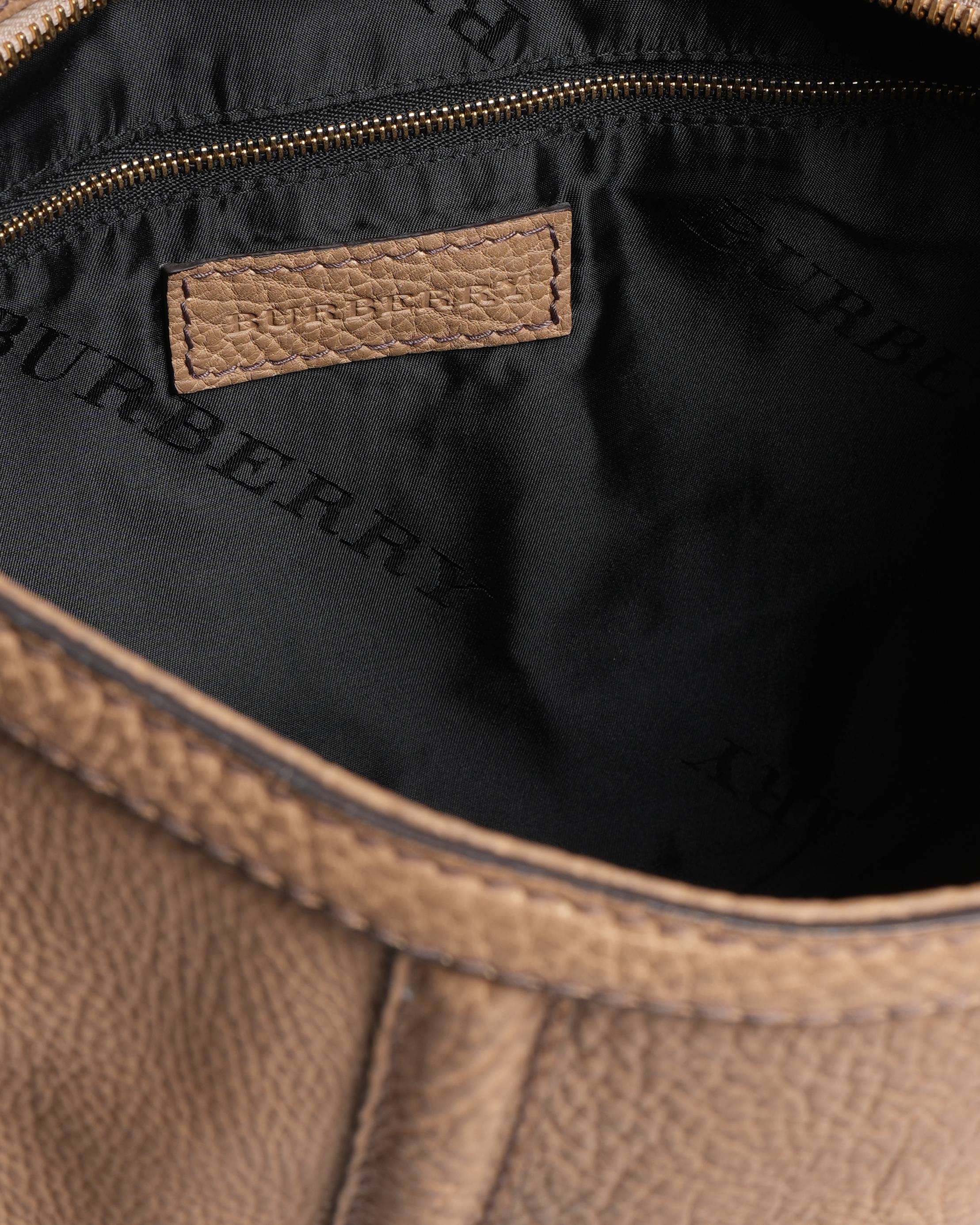 Burberry laeather large hobo bag