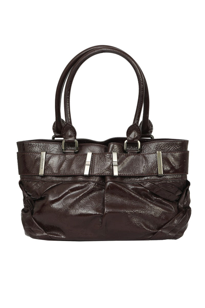 Burberry Patent Leather Healy Hobo Bag