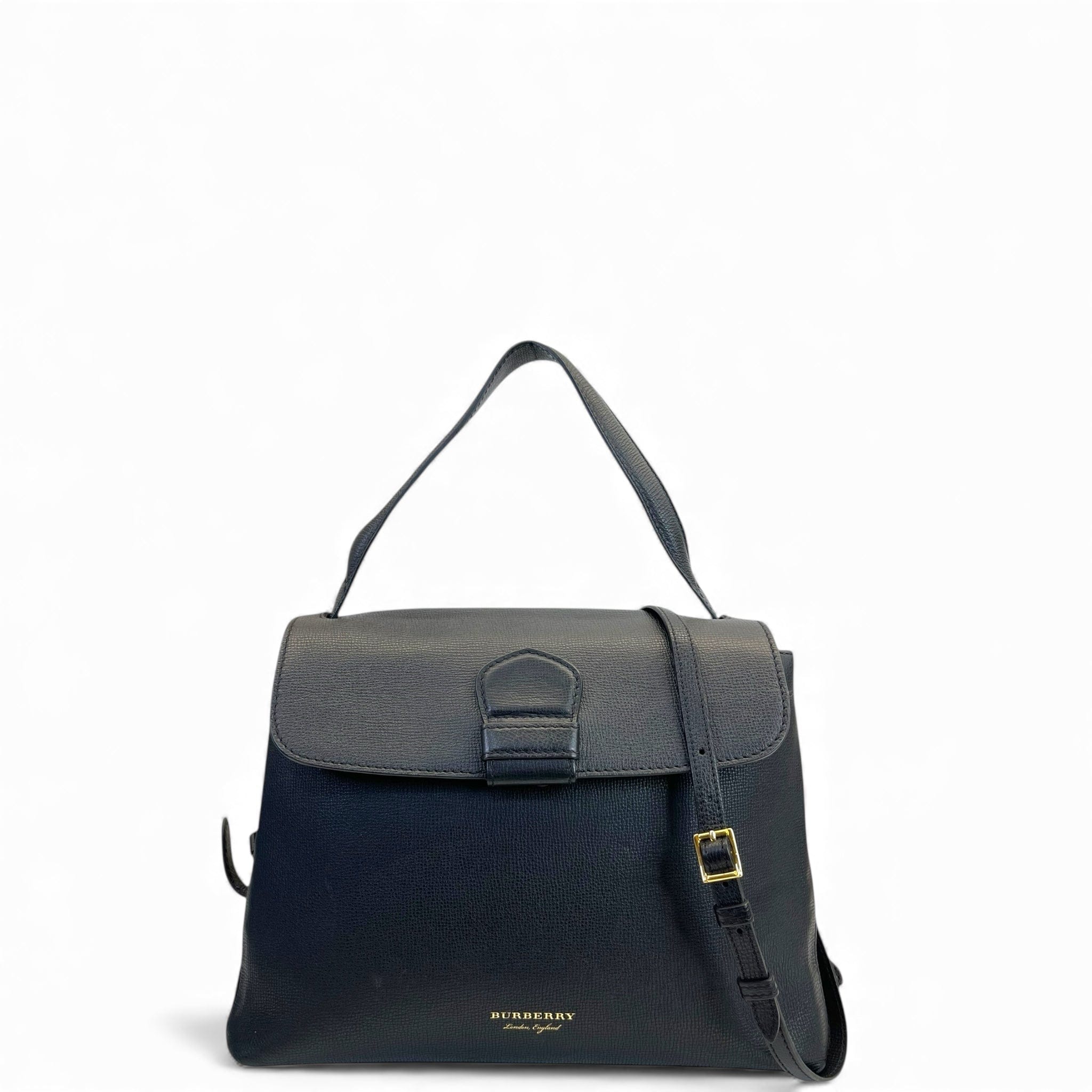 Burberry Camberley Top Handle Satchel Medium Black/House Checks