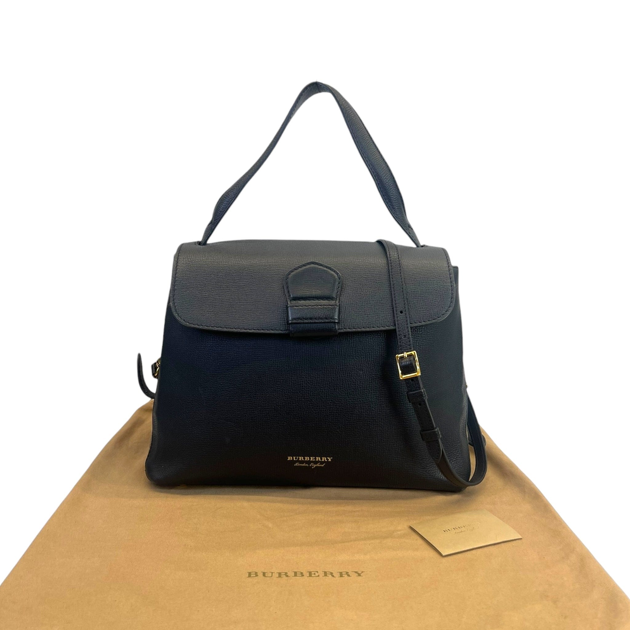 Burberry Camberley Top Handle Satchel Medium Black/House Checks
