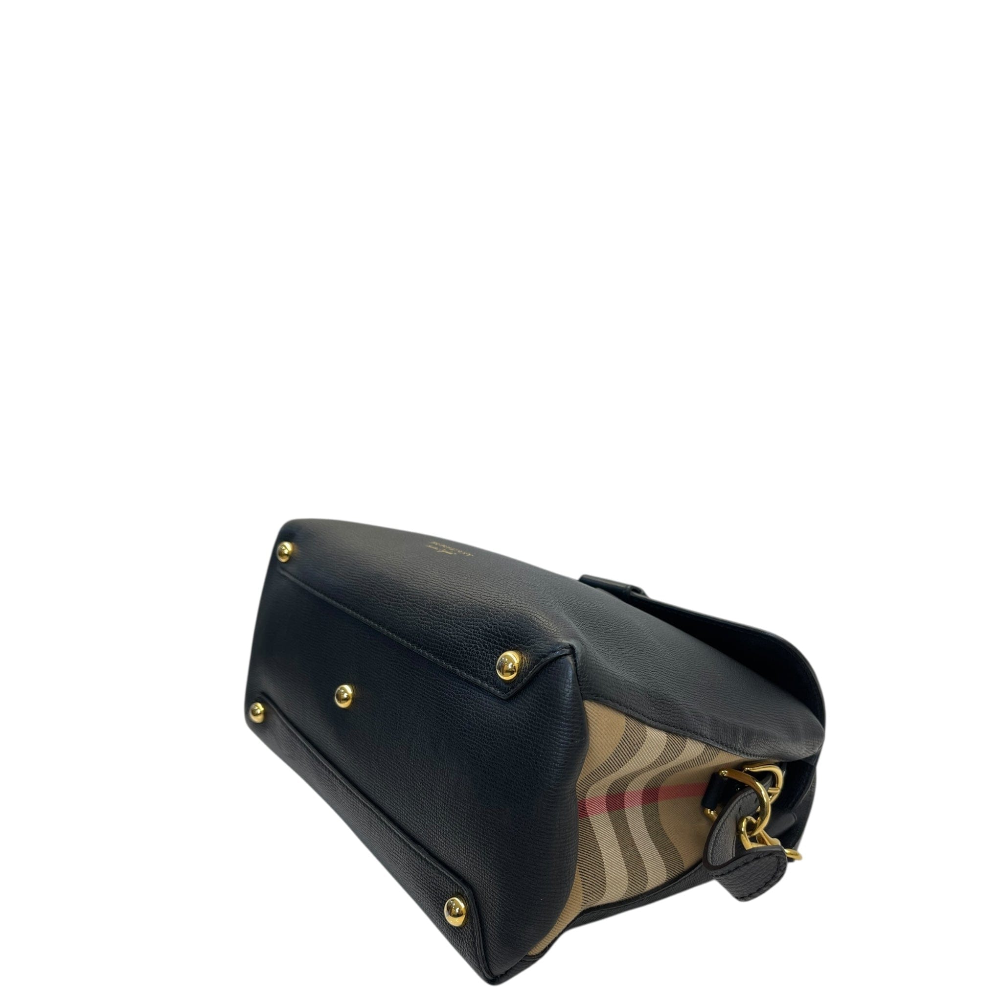 Burberry Camberley Top Handle Satchel Medium Black/House Checks