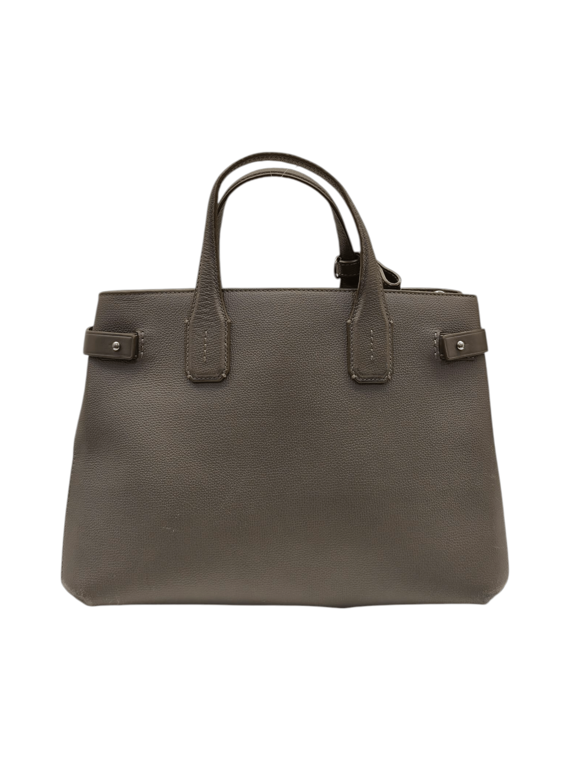 Burberry Plaid Leather Banner Handle Bag