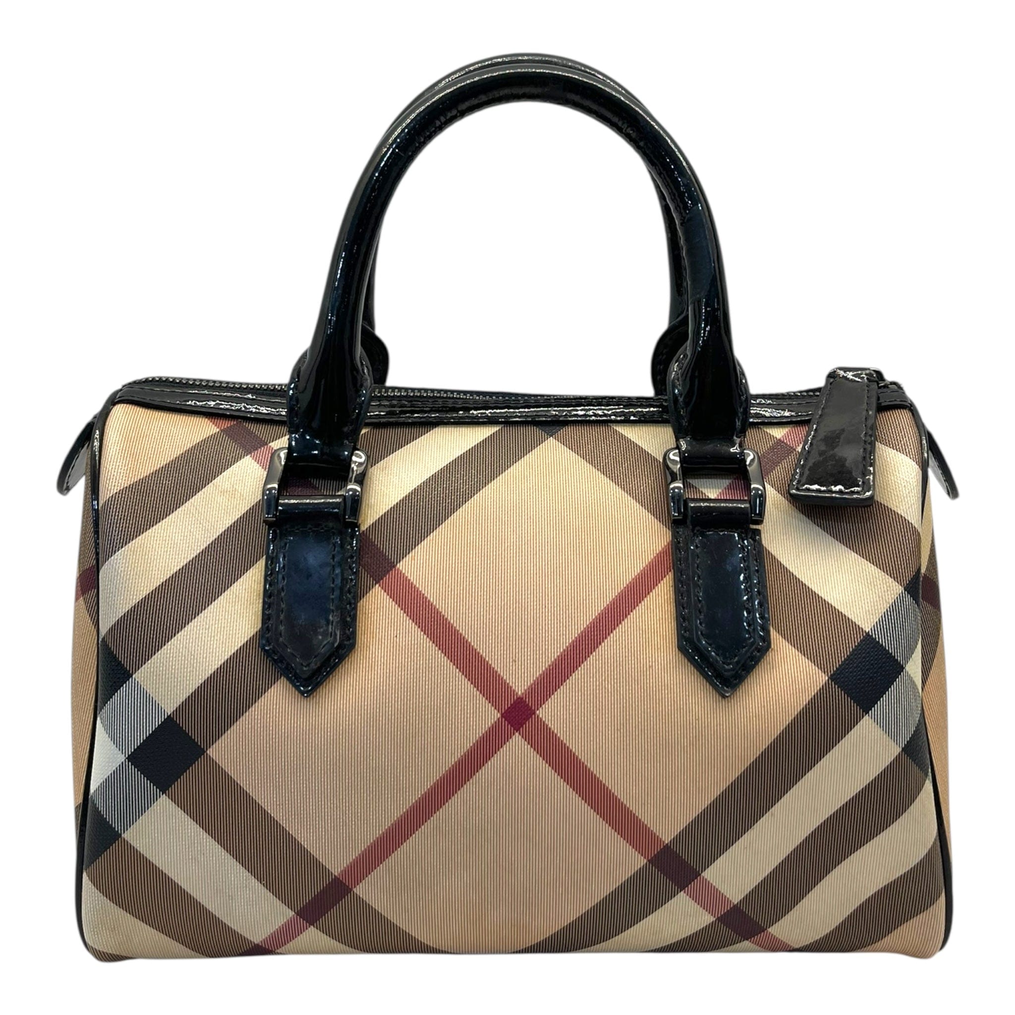 Burberry Beige Nova Check PVC Chester Boston Bag