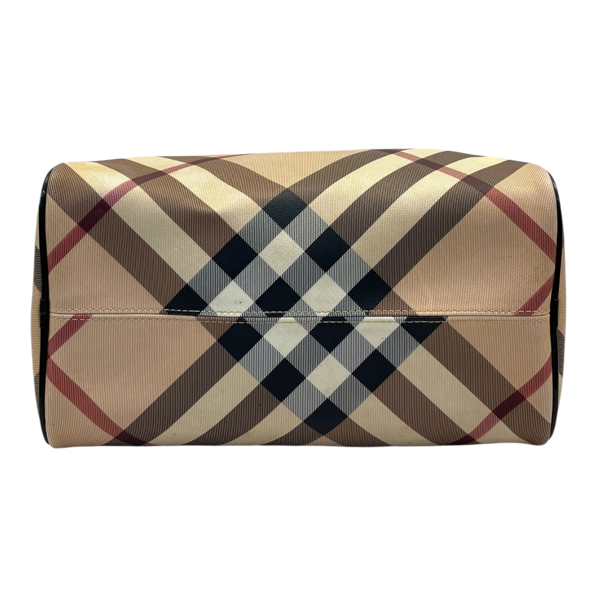 Burberry Beige Nova Check PVC Chester Boston Bag