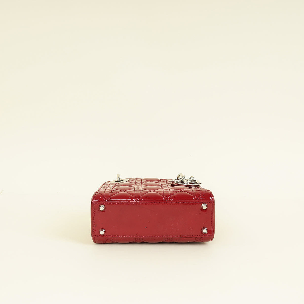 Christian Dior Cherry Red Lady Dior Mini Strap Bag