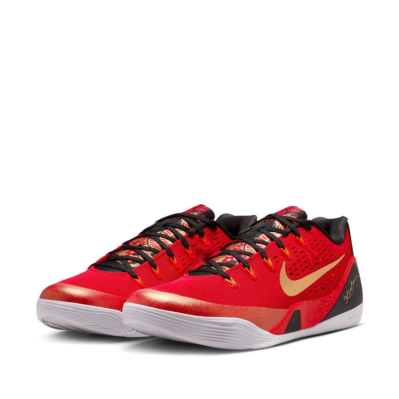 Nike Kobe 9 Low EM Protro University Red and Metallic Gold