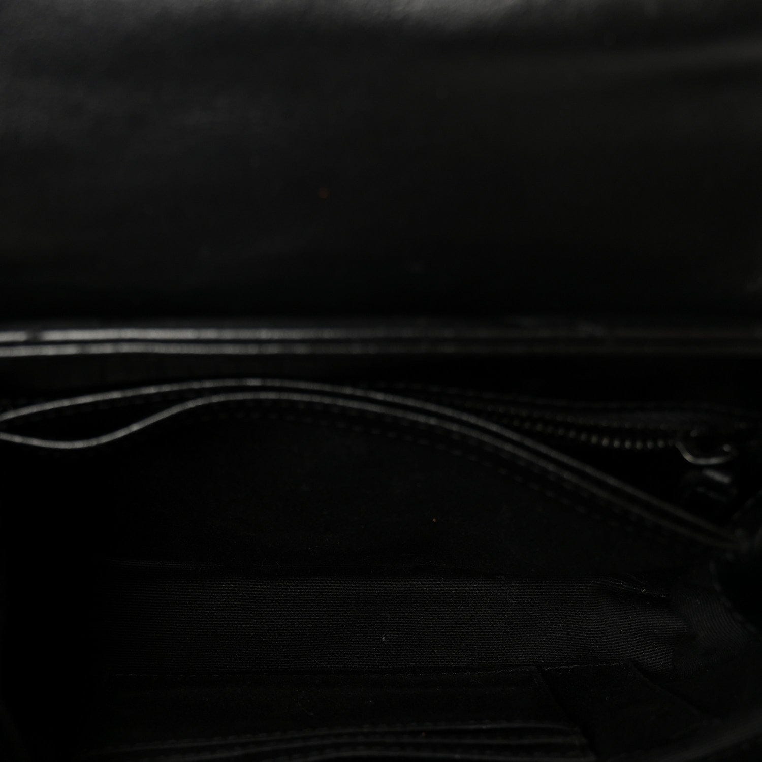 Saint Laurent Calfskin Y Quilted Monogram Monochrome Toy Loulou Crossbody Bag Black