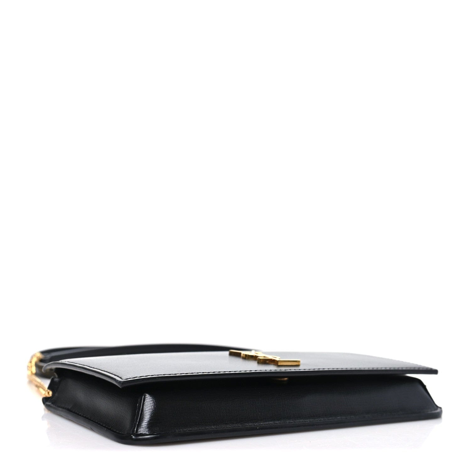 Saint Laurent Smooth Calfskin Monogram Phone Holder Crossbody Black