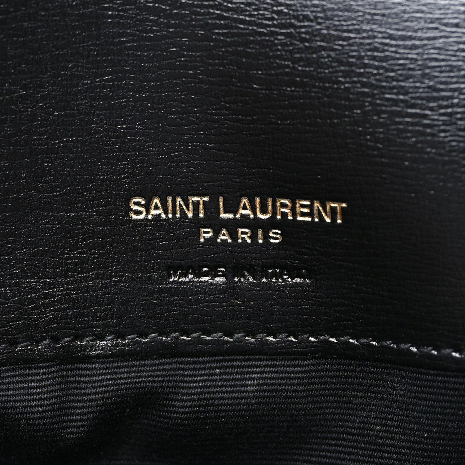 Saint Laurent Smooth Calfskin Monogram Phone Holder Crossbody Black