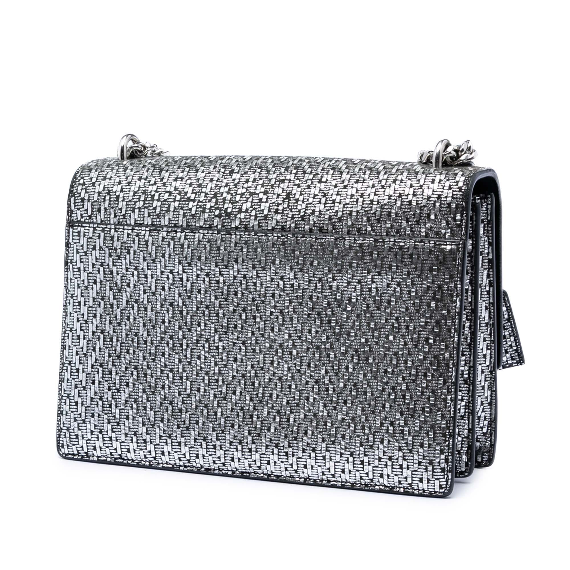 Saint Laurent Medium Metallic Woven Leather Monogram Sunset Crossbody