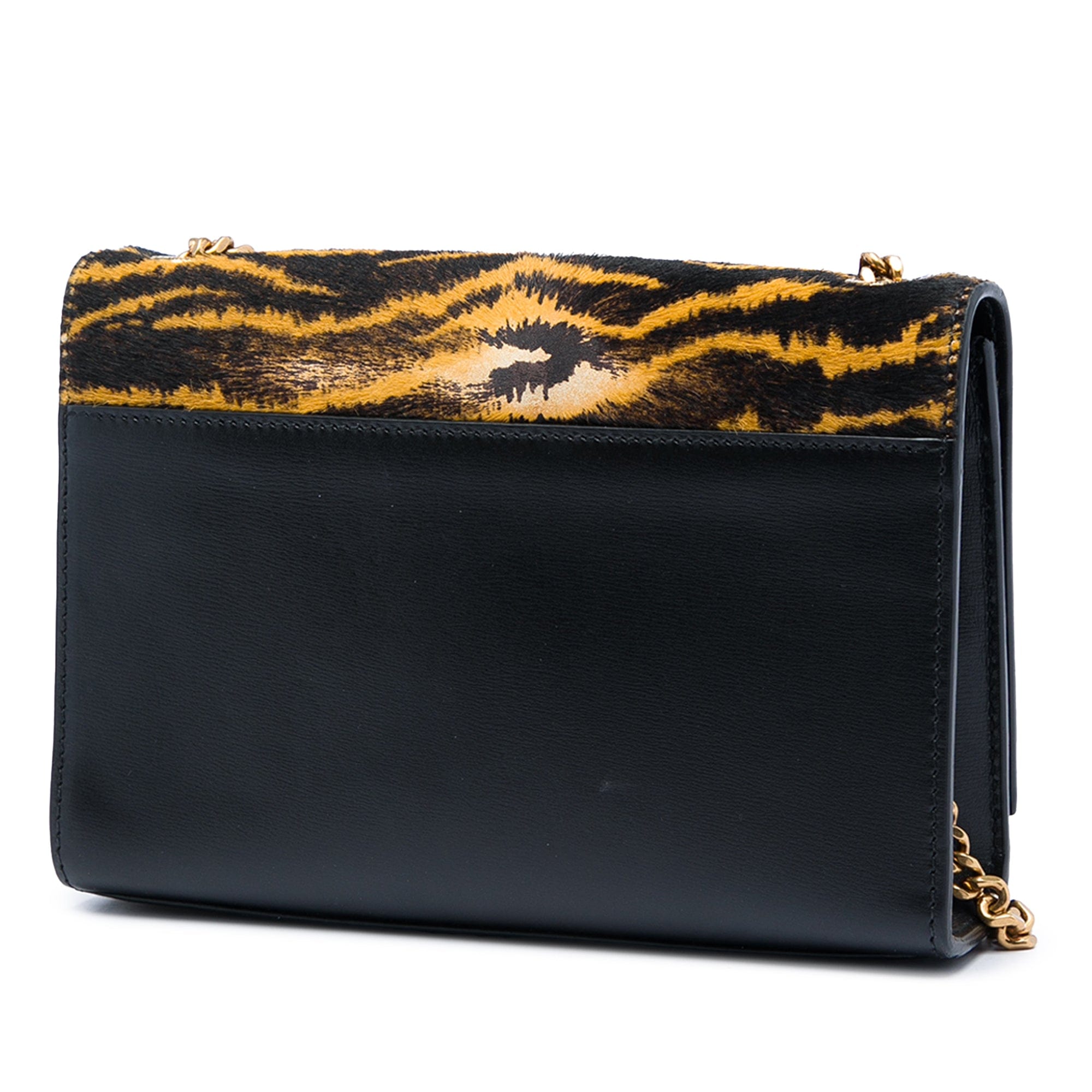 Saint Laurent Small Pony Hair Tiger Print Monogram Kate Crossbody