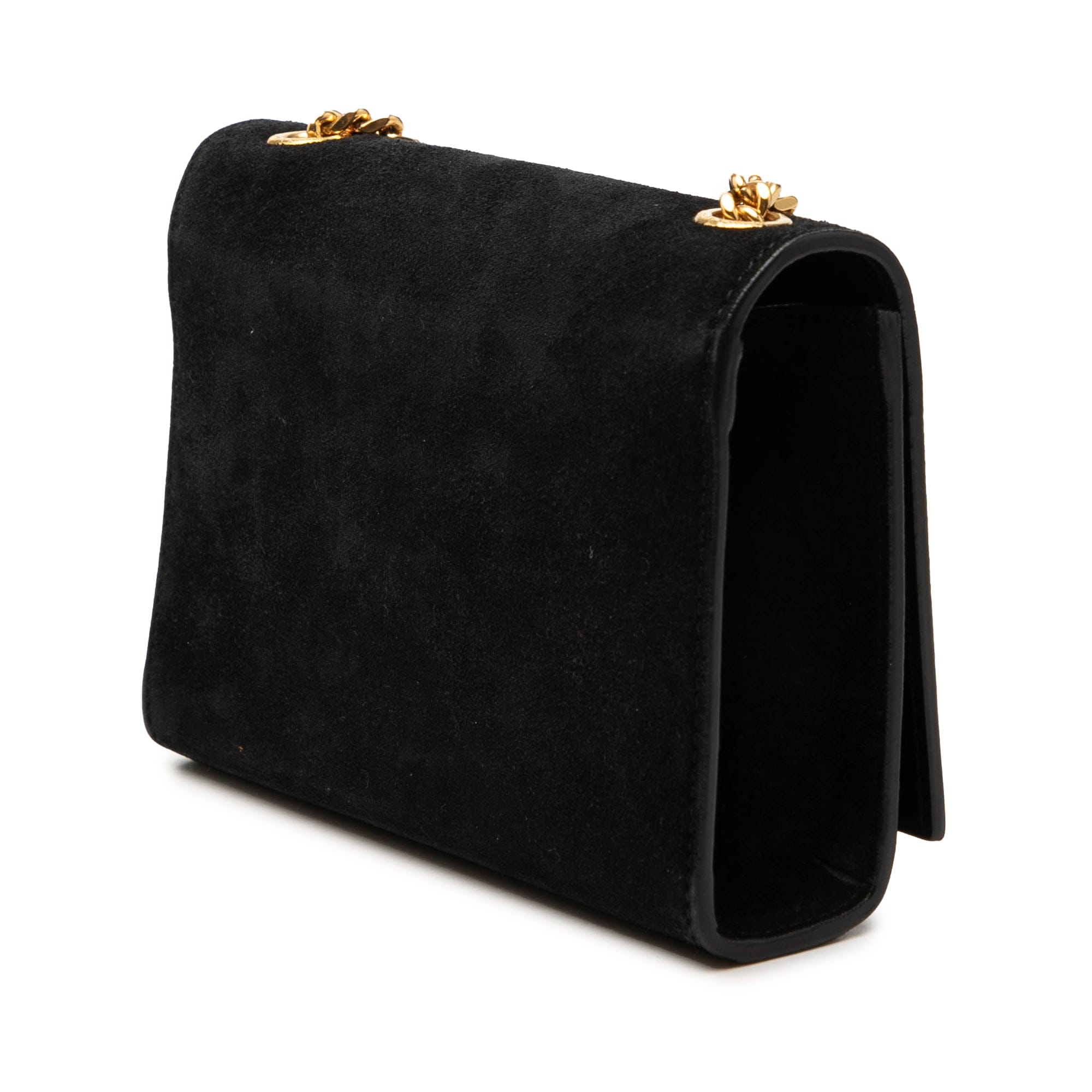 Saint Laurent Small Suede Monogram Kate Tassel Crossbody