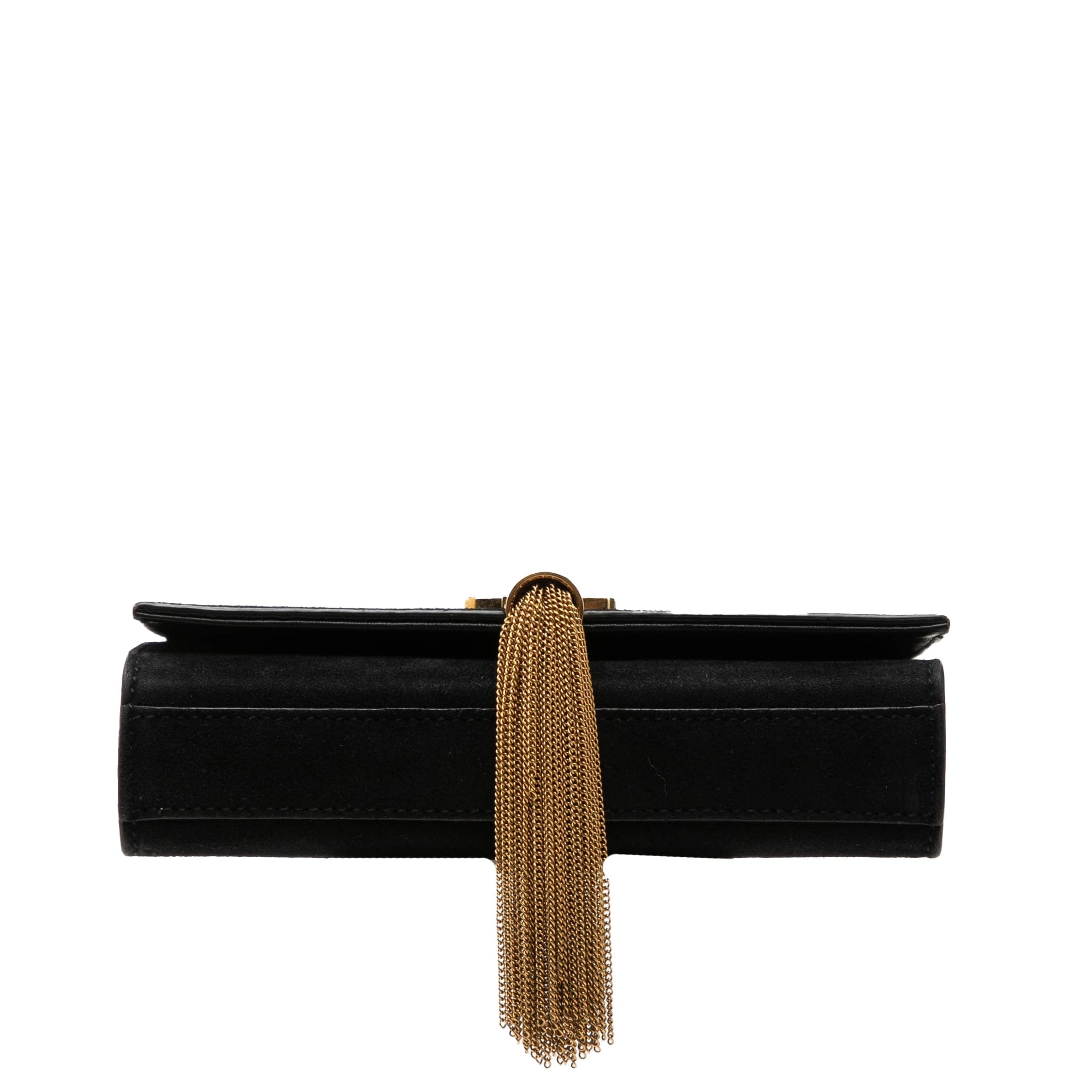 Saint Laurent Small Suede Monogram Kate Tassel Crossbody
