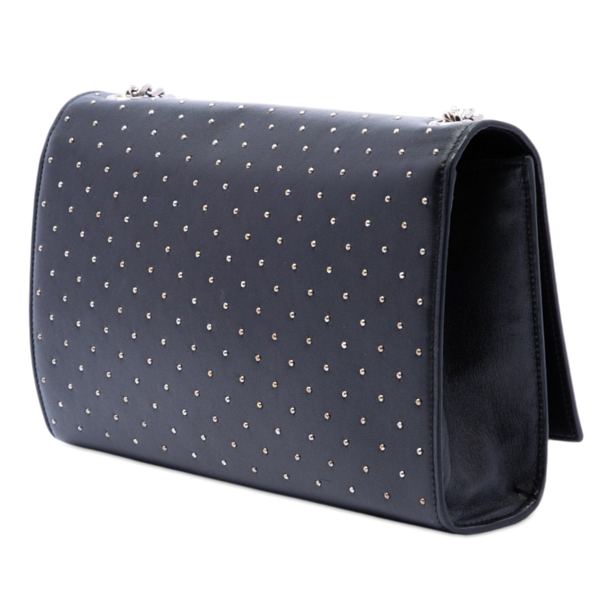 Saint Laurent Medium Studded Calfskin Monogram Kate Crossbody