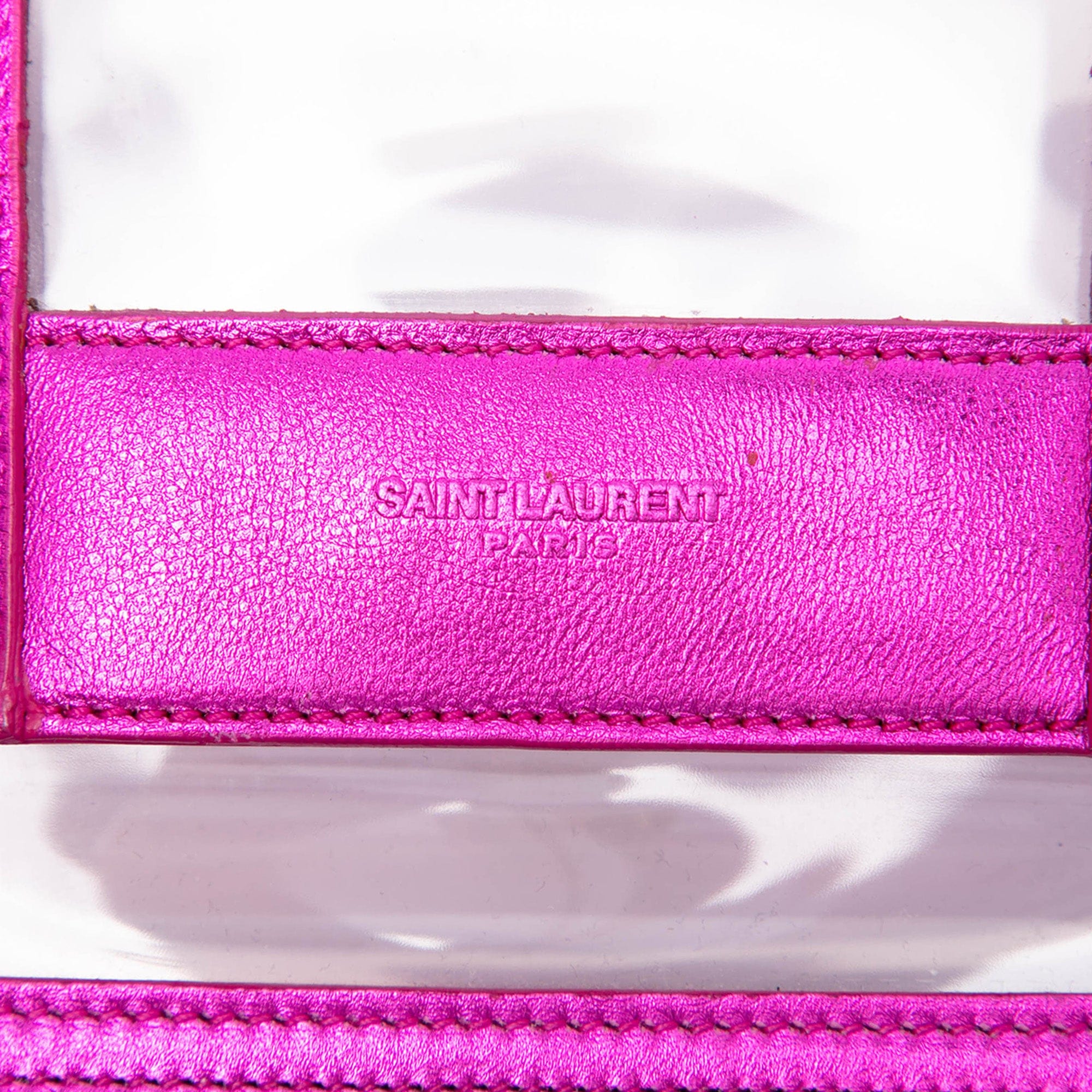 Saint Laurent Small Metallic Leather Trimmed PVC Betty Crossbody