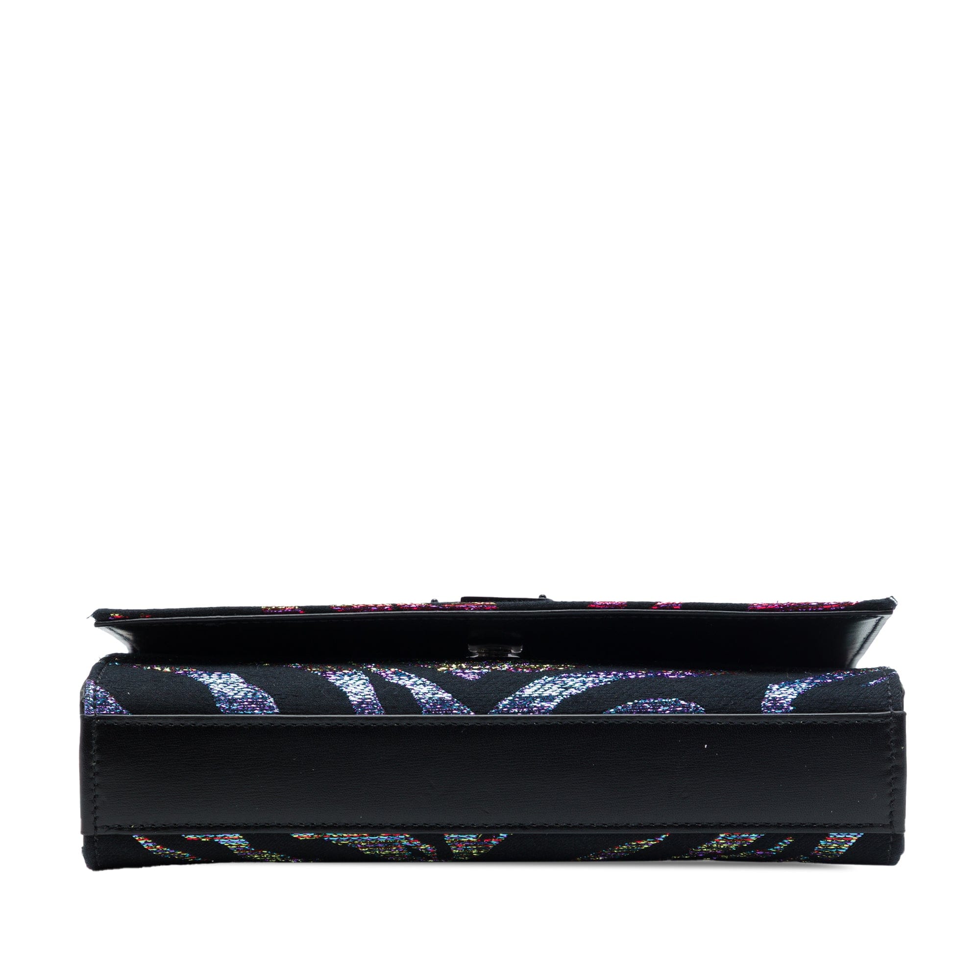 Saint Laurent Small Canvas Metallic Tiger Print Monogram Kate Crossbody