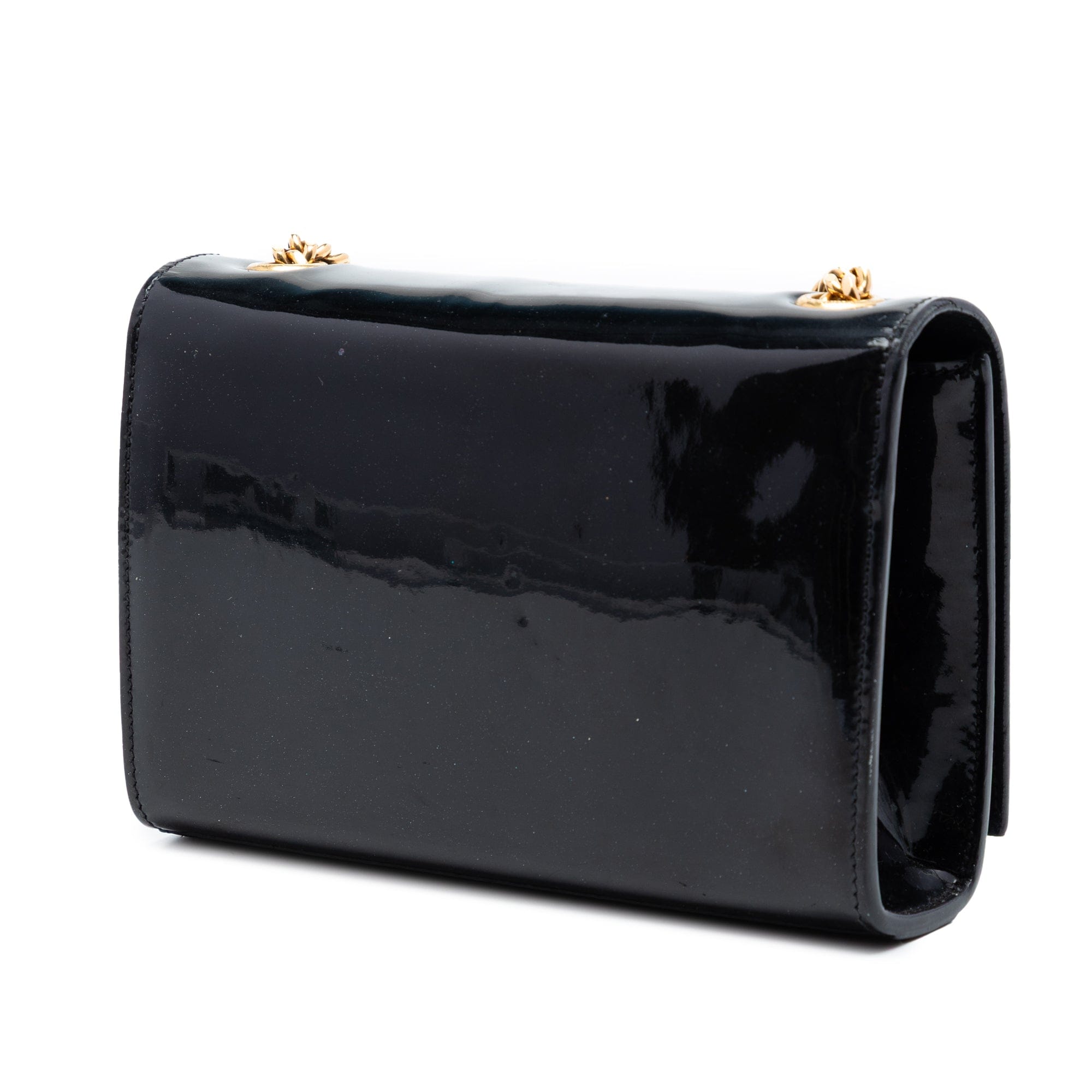 Saint Laurent Small Patent Classic Monogram Kate Tassel Crossbody