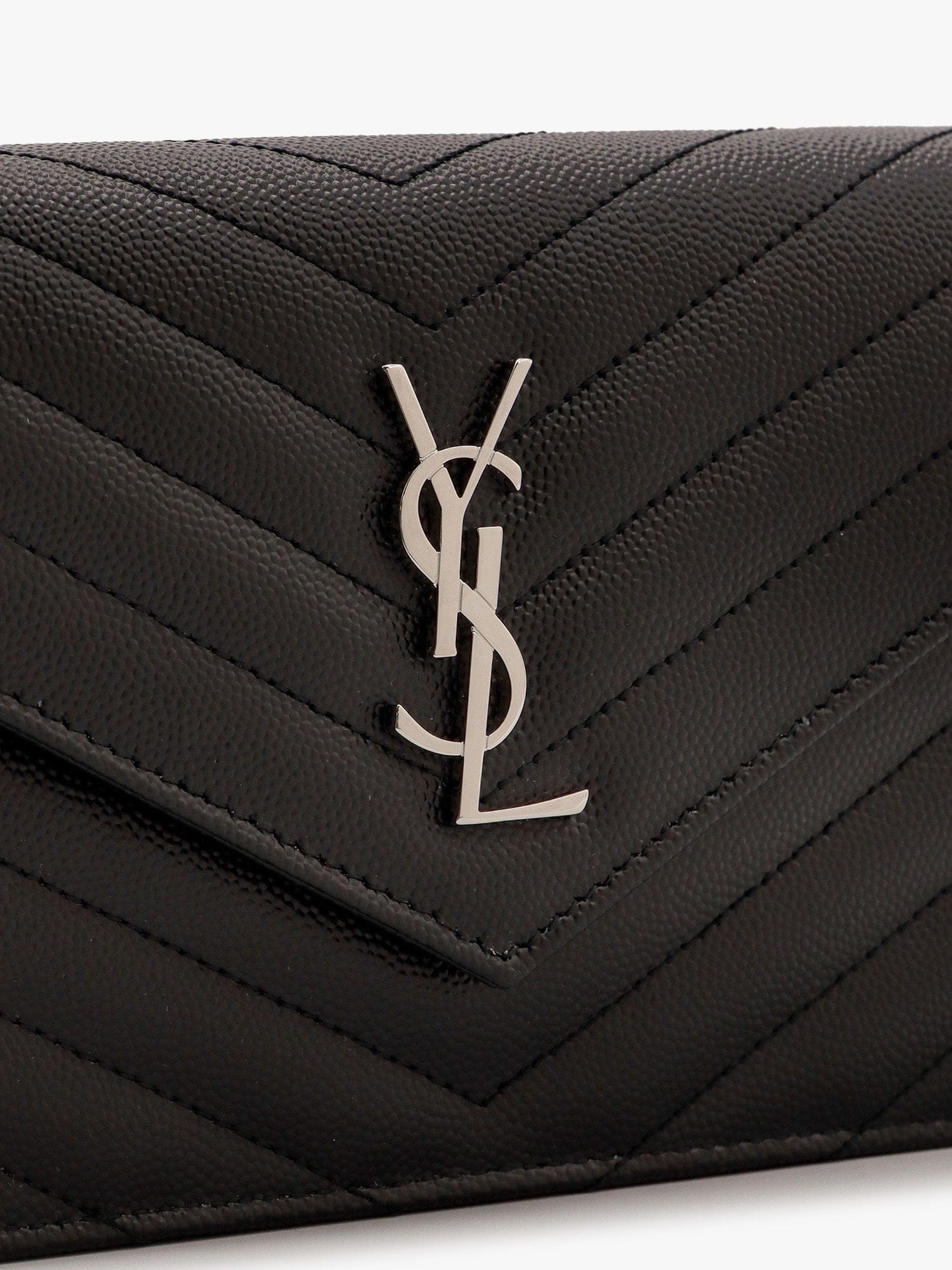 Saint Laurent Cassandre Pochette grain - de - poudre leather crossbody bag
