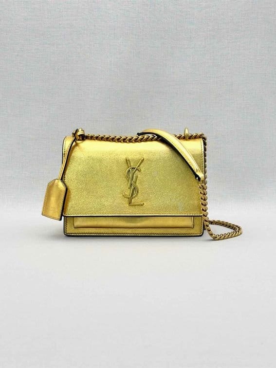 Saint Laurent Sunset Metallic Gold Crossbody