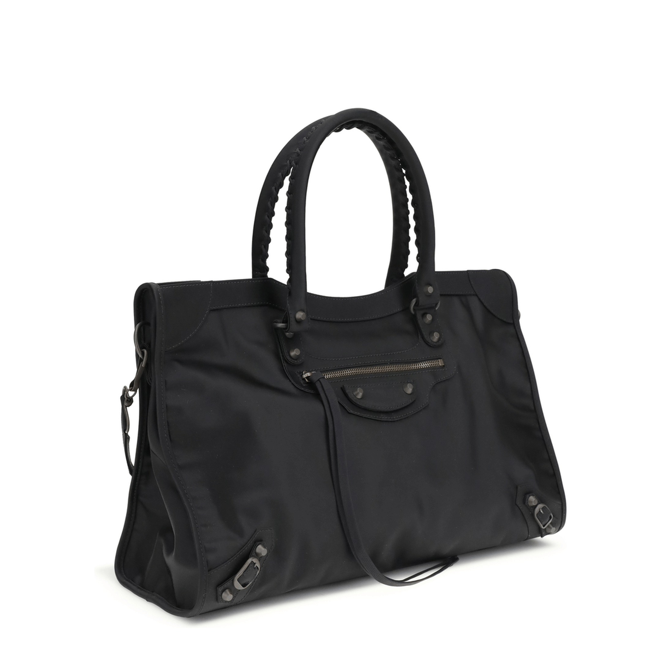 Balenciaga Le City Large Nylon Tote Bag - Black