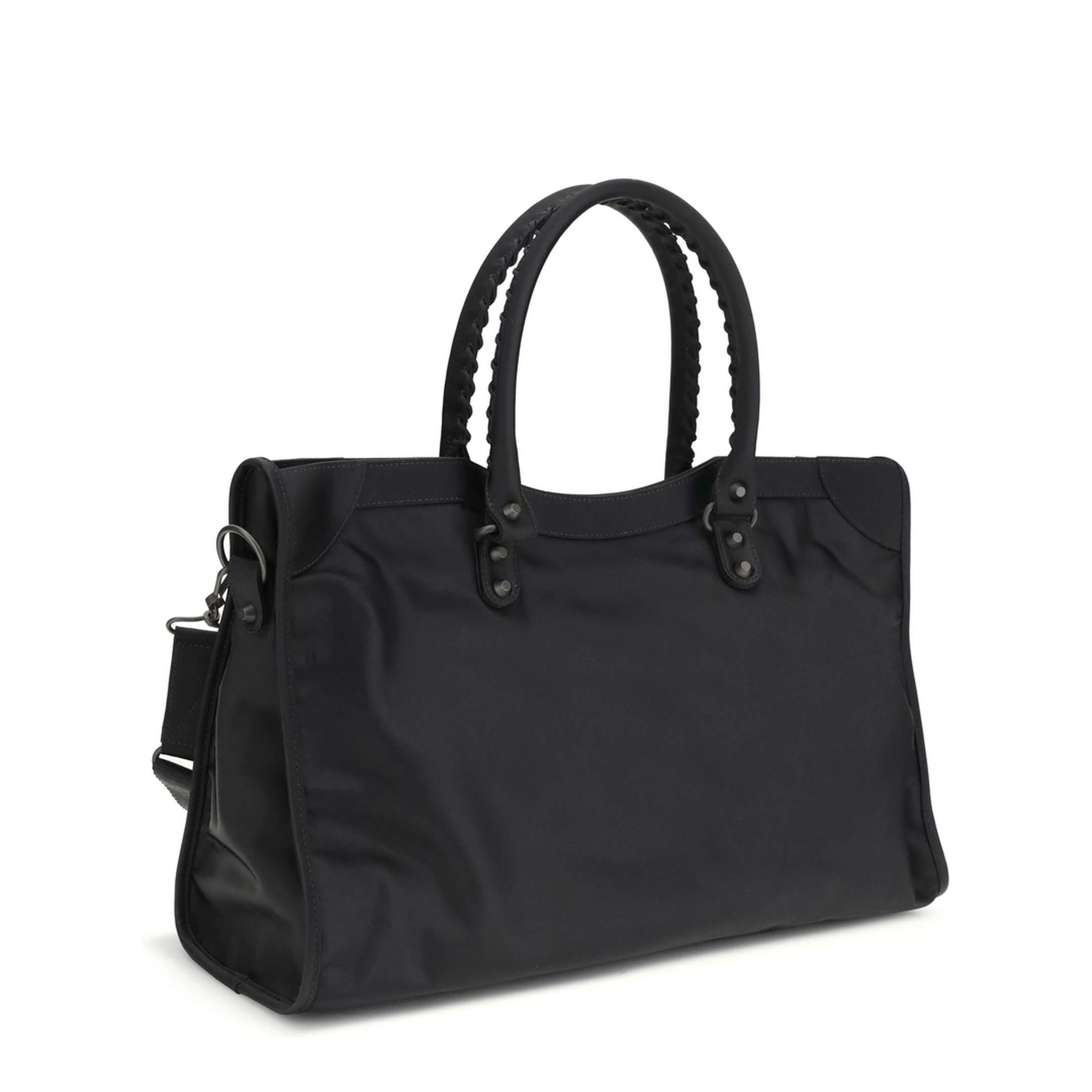 Balenciaga Le City Large Nylon Tote Bag - Black