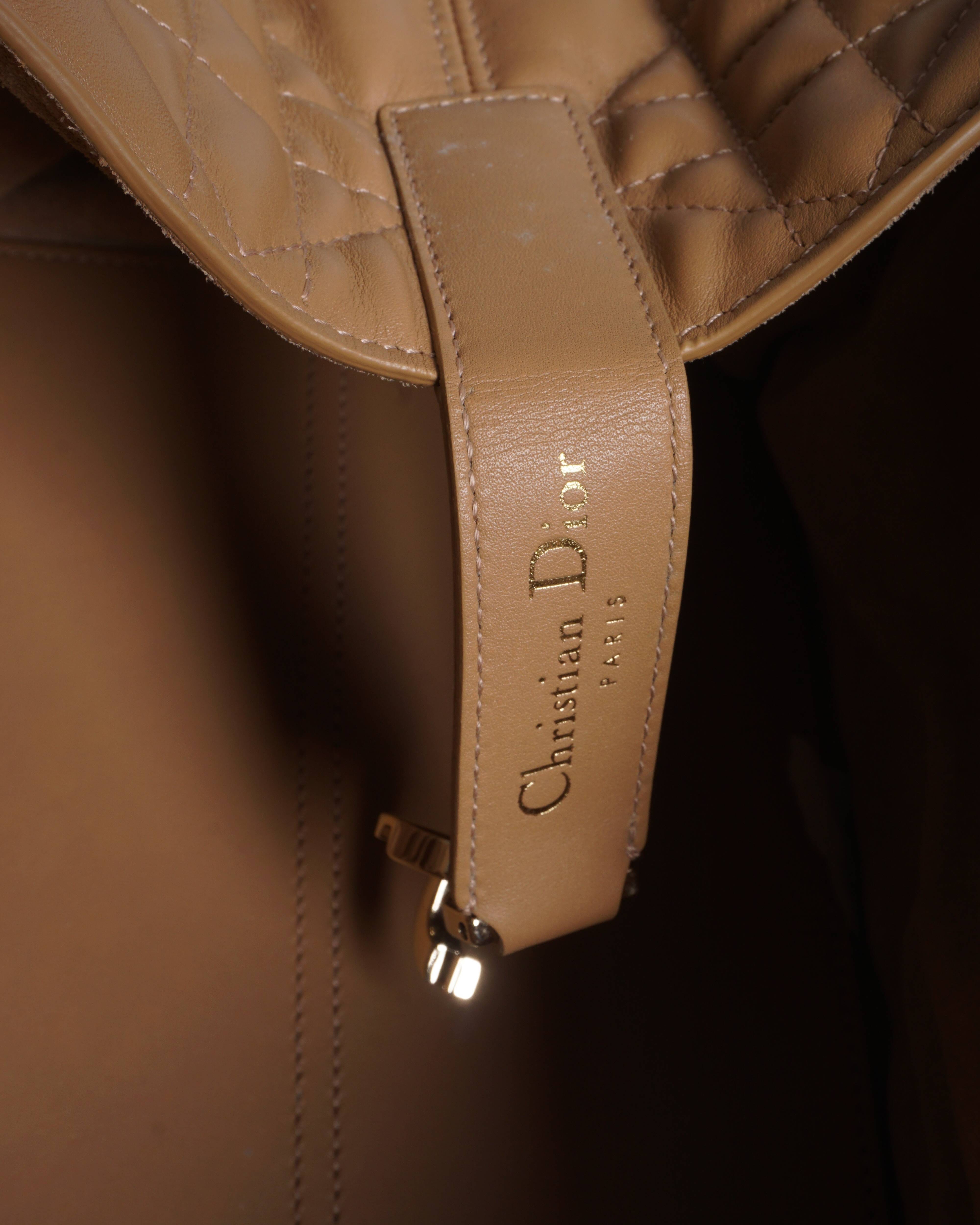 Dior Small Toujours Bag in craie Macrocannage calfskin