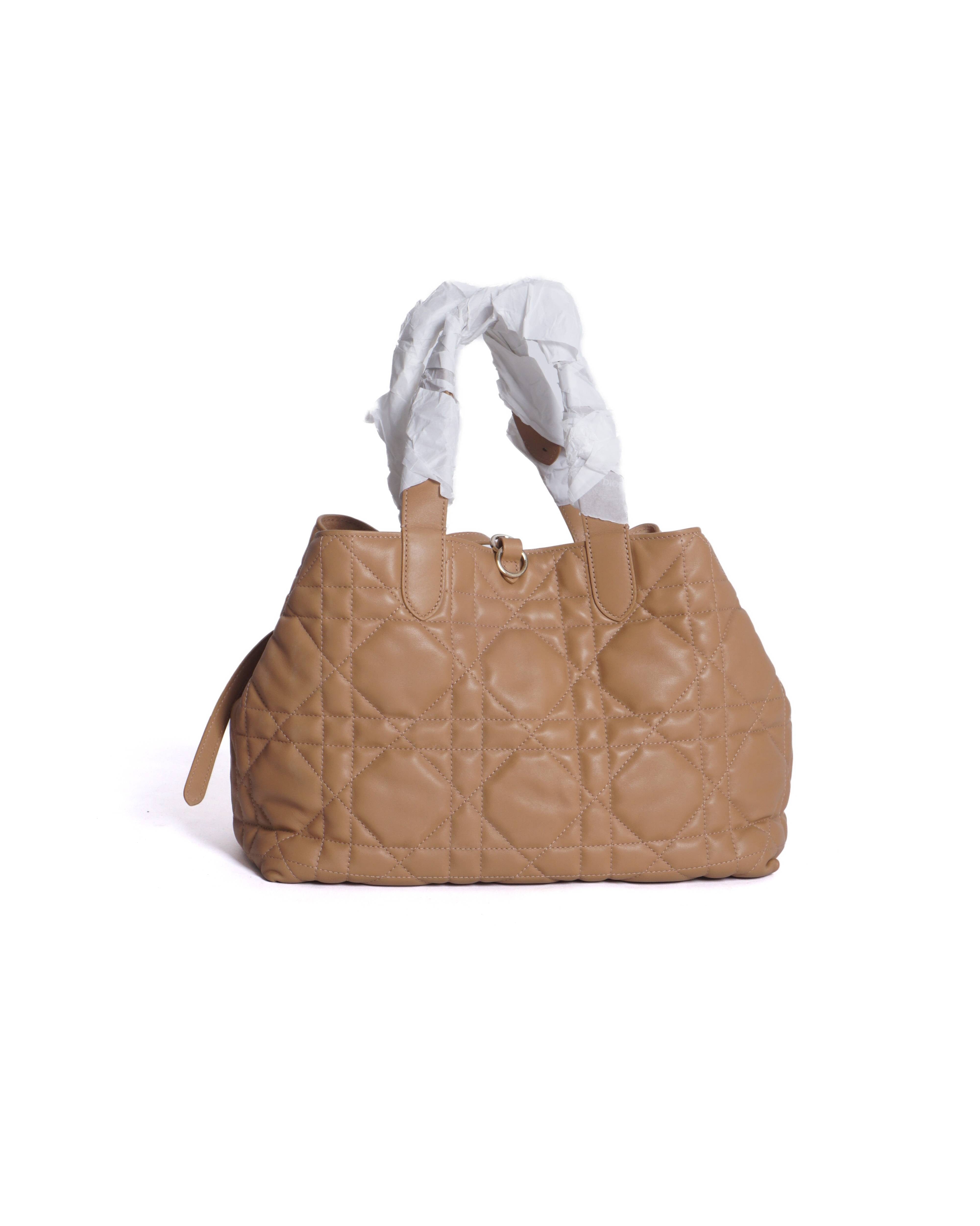 Dior Small Toujours Bag in craie Macrocannage calfskin
