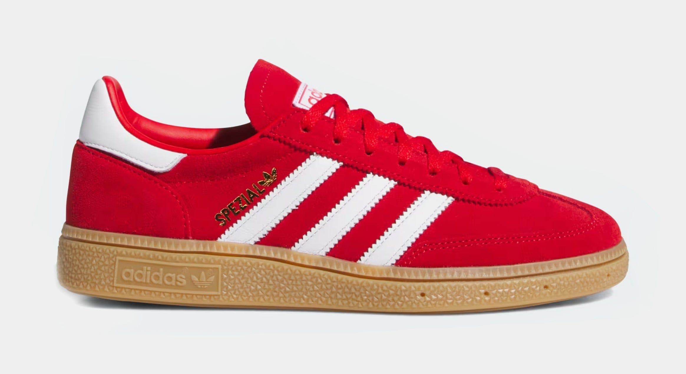 adidas Handball Spezial Womens Lifestyle Shoes (Better Scarlet/White/Gold Metallic)