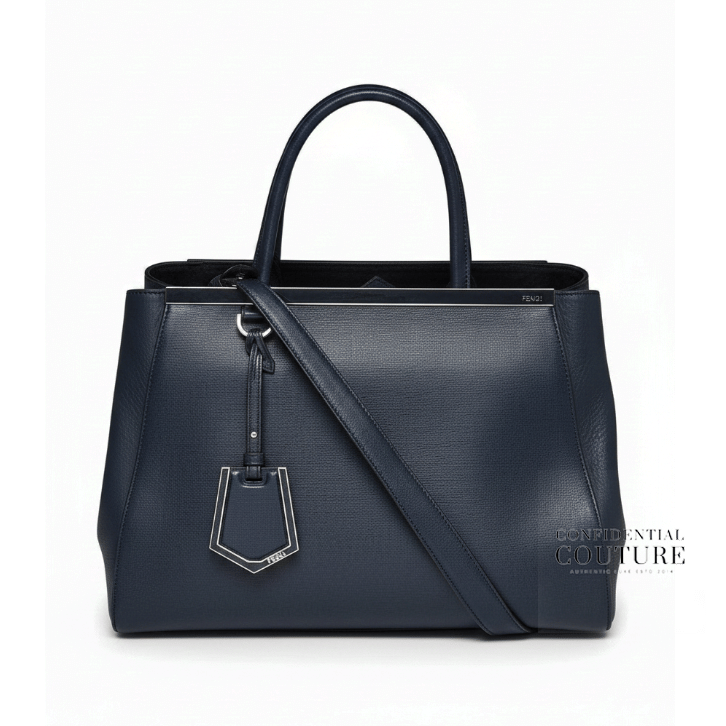 Fendi Navy Medium 2jours Tote Bag