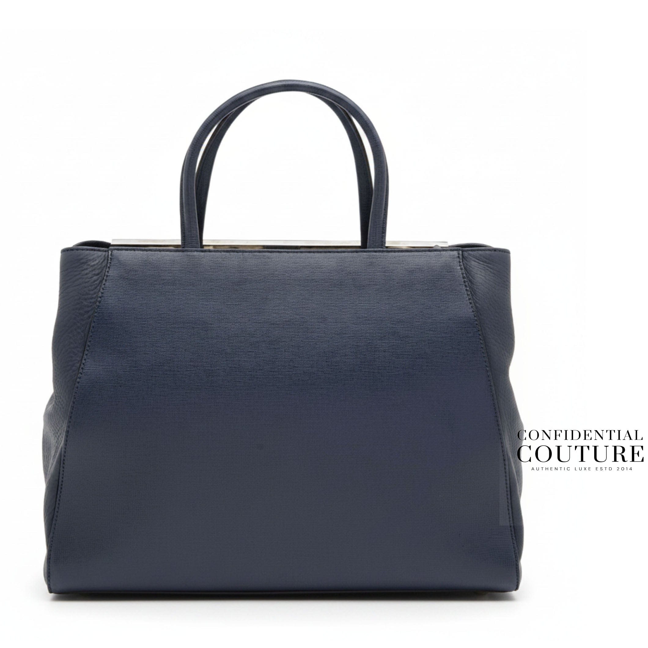 Fendi Navy Medium 2jours Tote Bag
