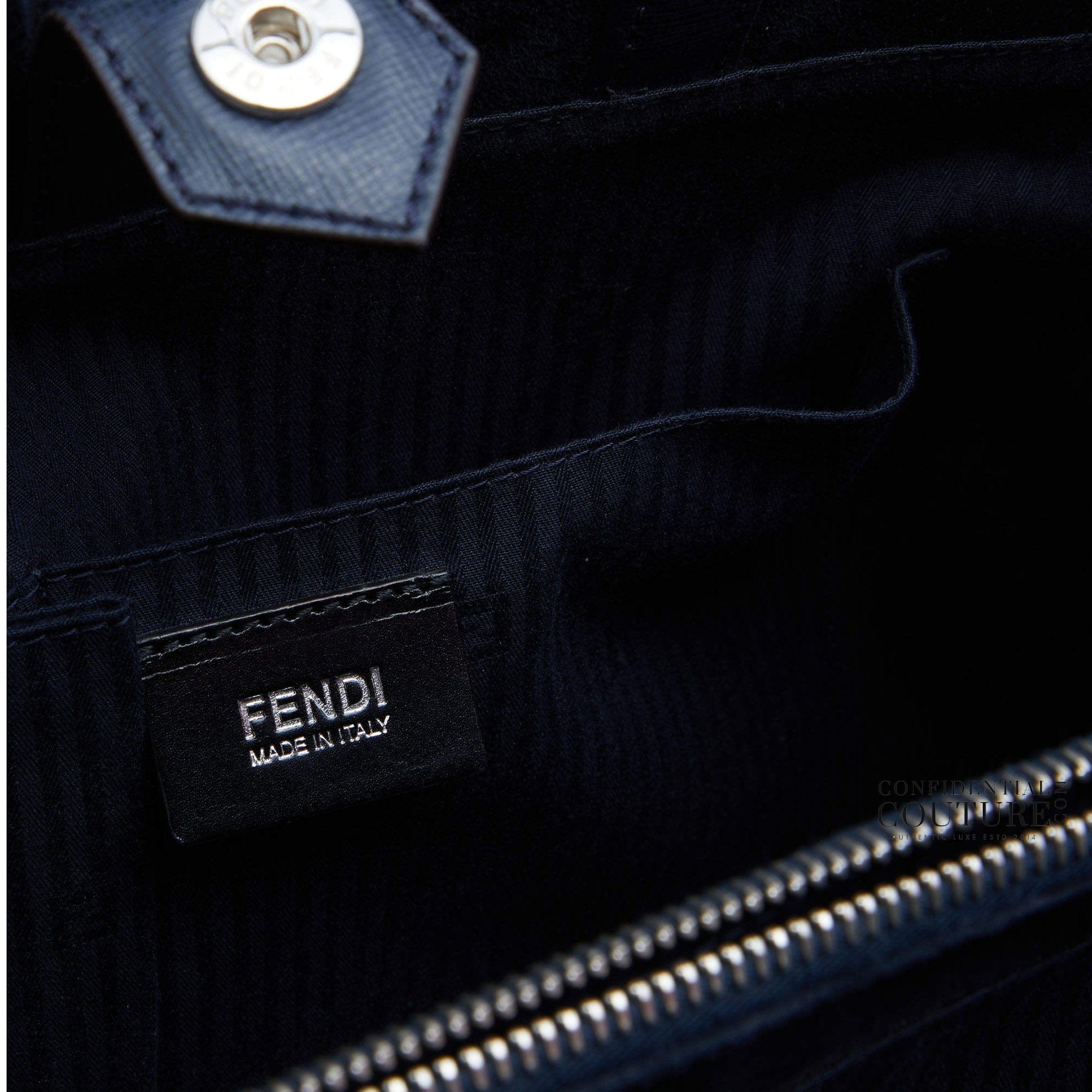 Fendi Navy Medium 2jours Tote Bag