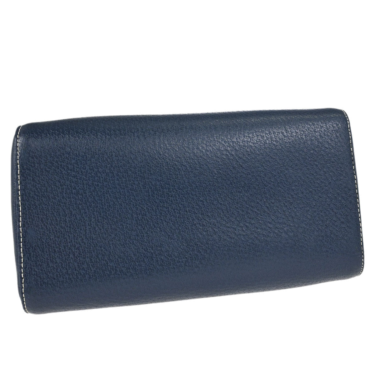 Fendi Blue Leather Baguette Box Handbag