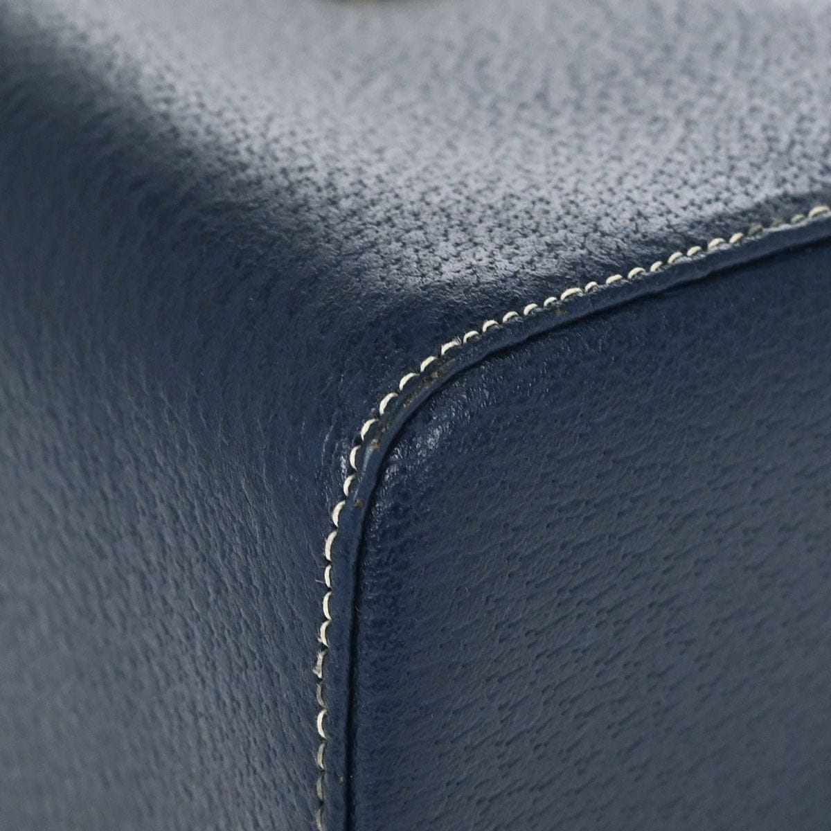 Fendi Blue Leather Baguette Box Handbag