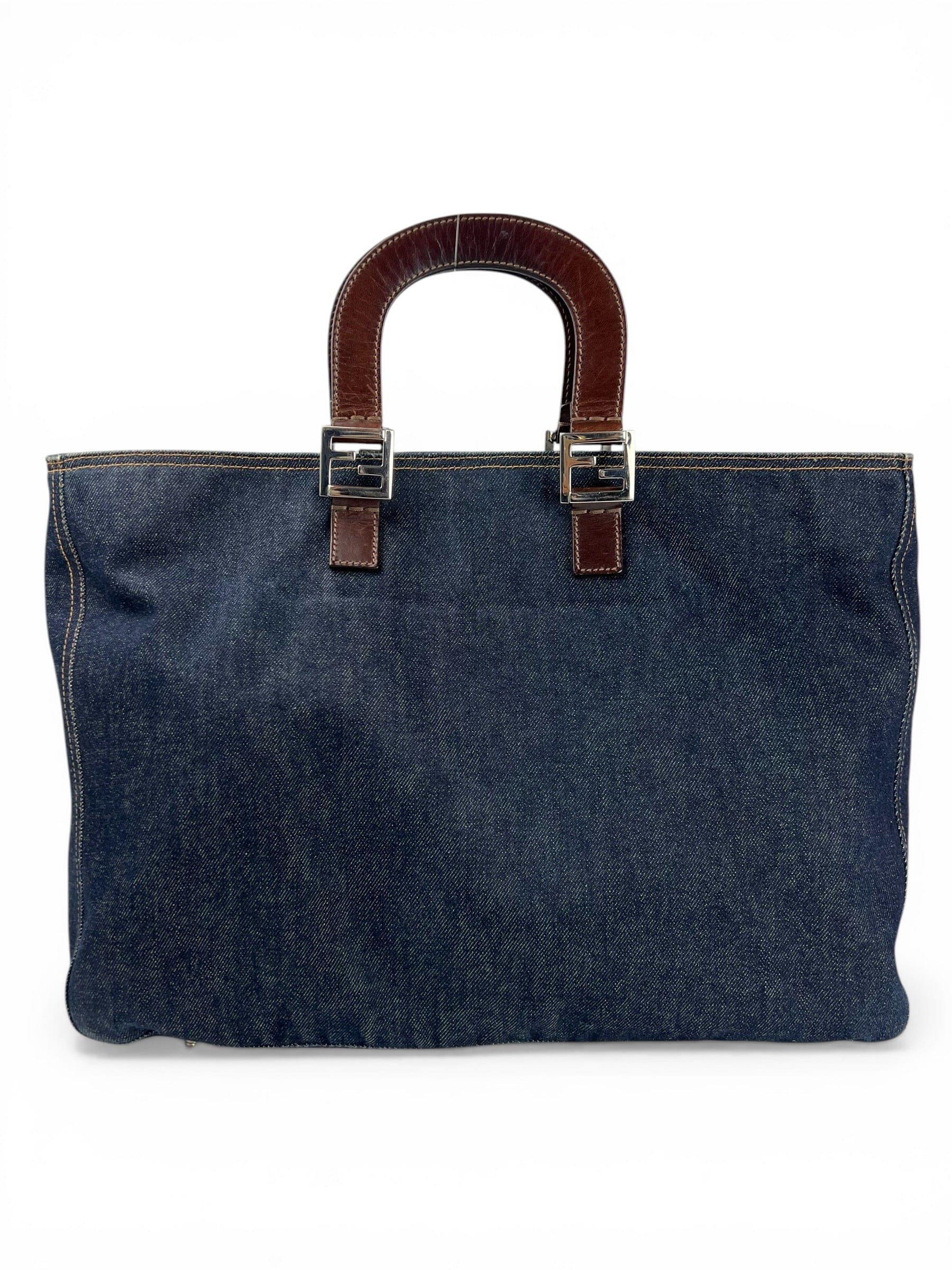 Fendi Denim Top Handle Tote